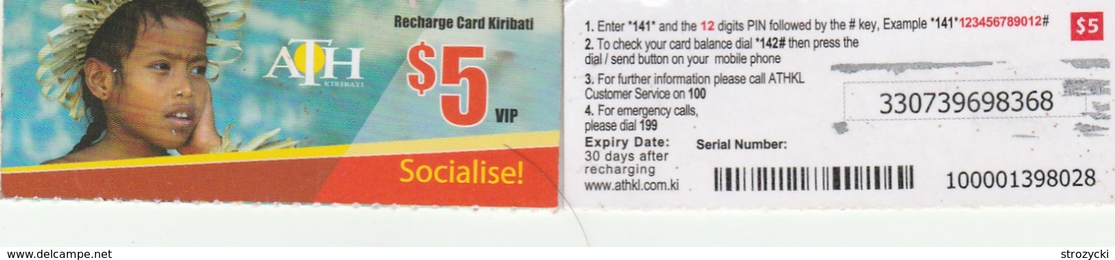 Kiribati - ATH - Boy - Mini Card - Kiribati