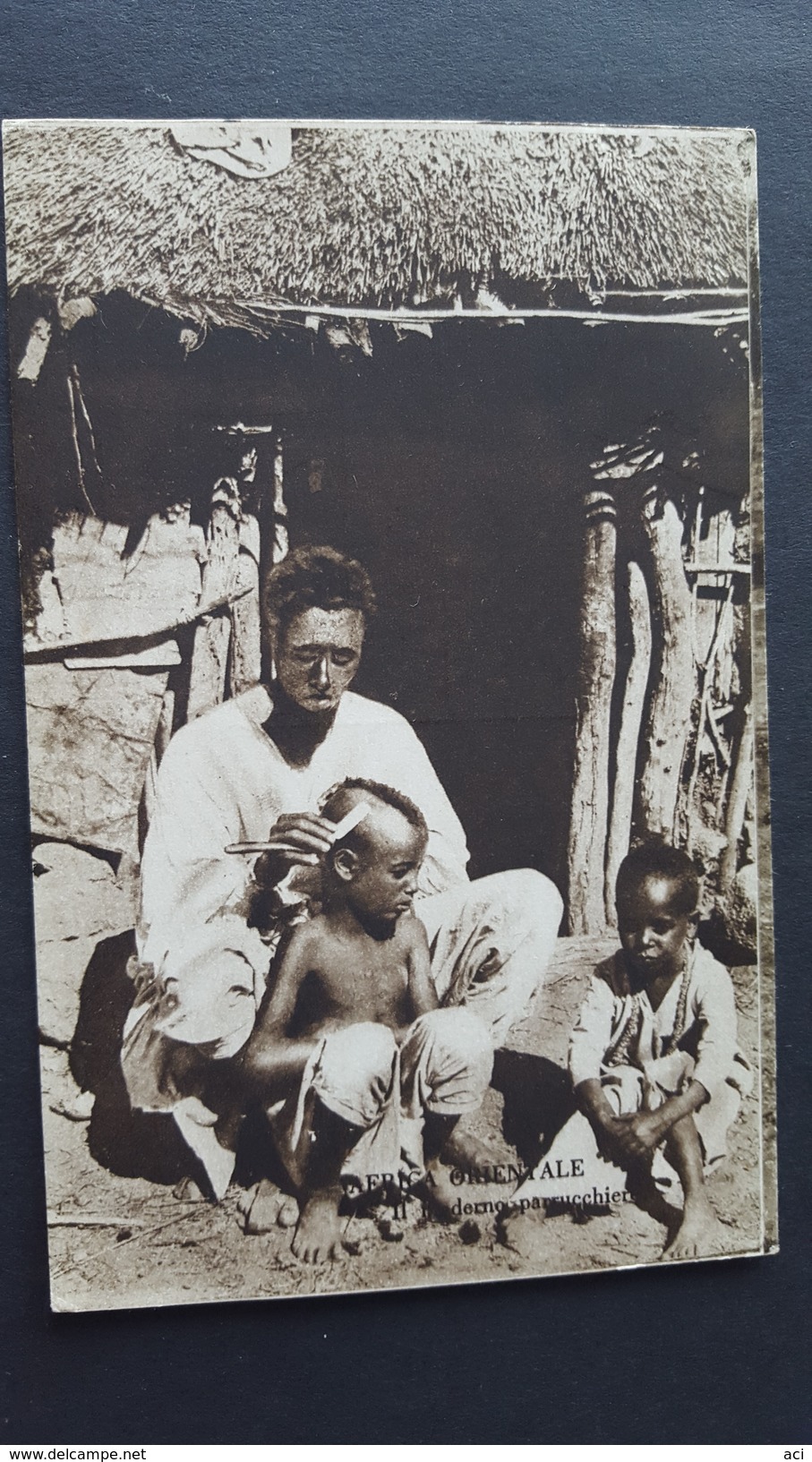 Italy -Italian Eastern Africa  Unused Postal Card, The Hairdresser, $ 10.00 - Italian Eastern Africa