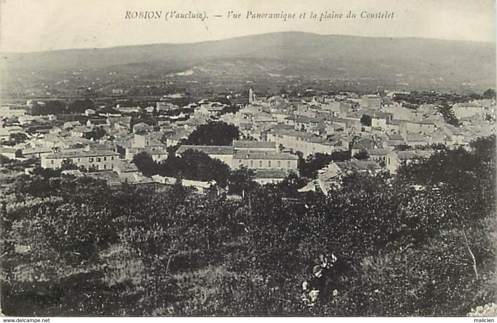 - Dpts Div.-ref-WW246- Vaucluse - Robion - Vue Panoramique Et Plaine Du Coustelet - Carte Bon Etat - - Robion