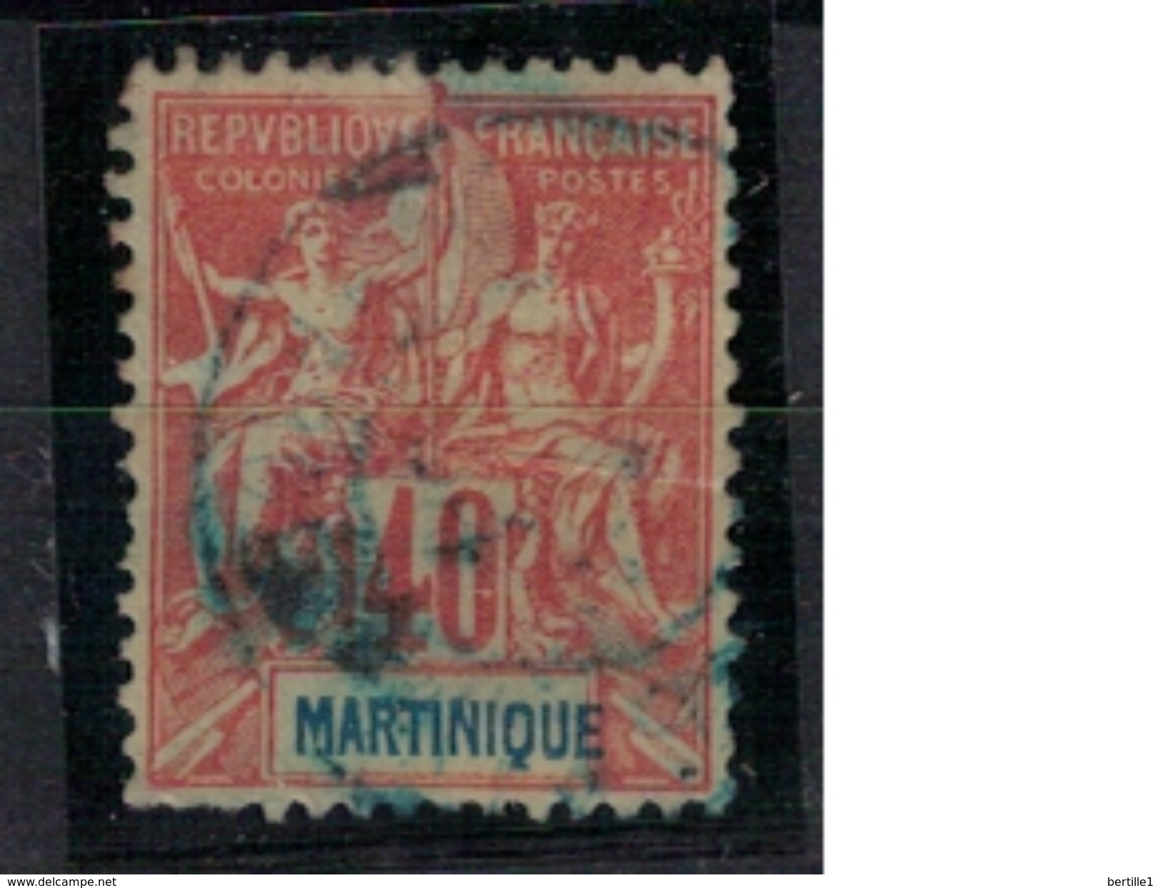 MARTINIQUE     N°  YVERT     40   OBLITERE       ( O   2/26 ) - Oblitérés