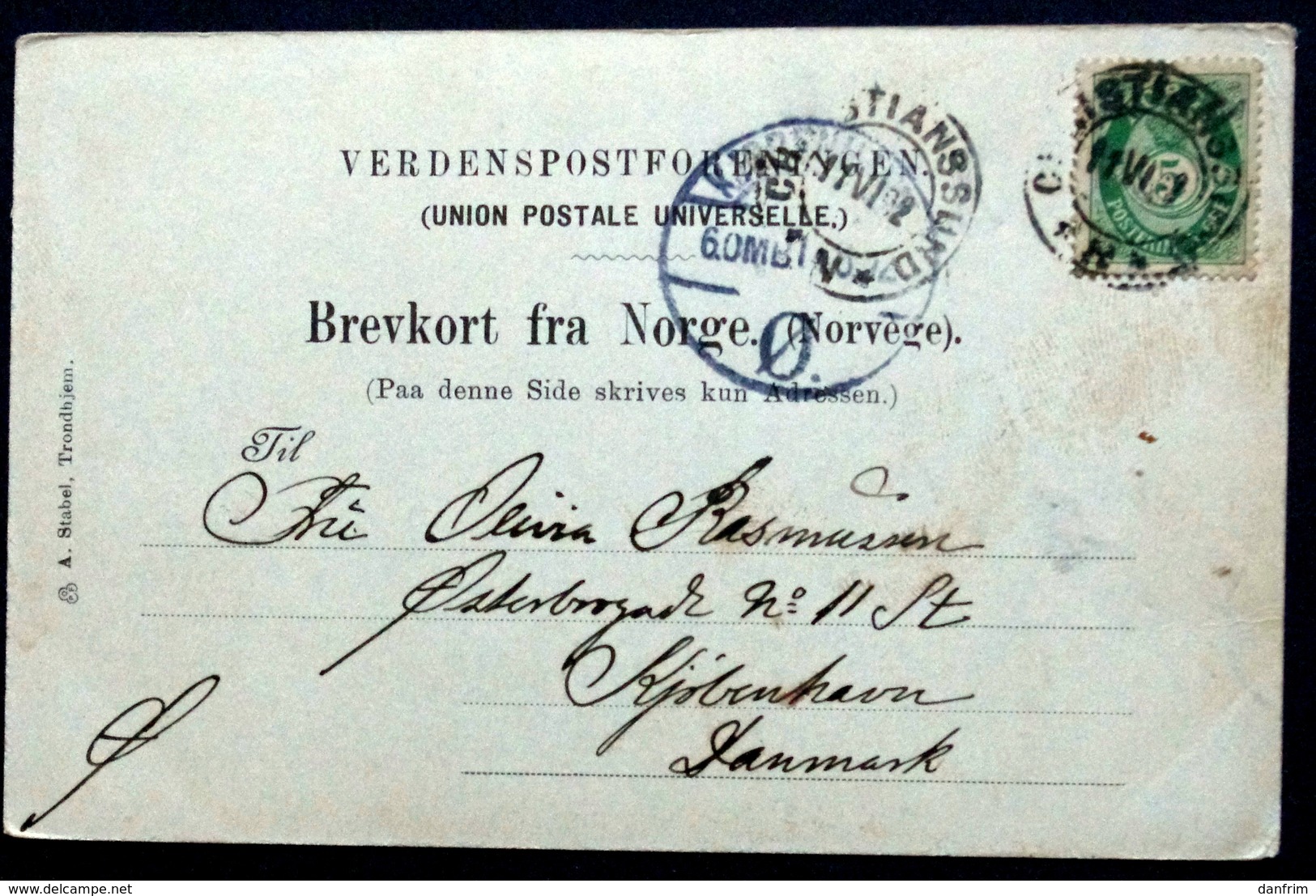 Norway 1902 Cards To Denmark     ( Lot 2151 ) - Storia Postale