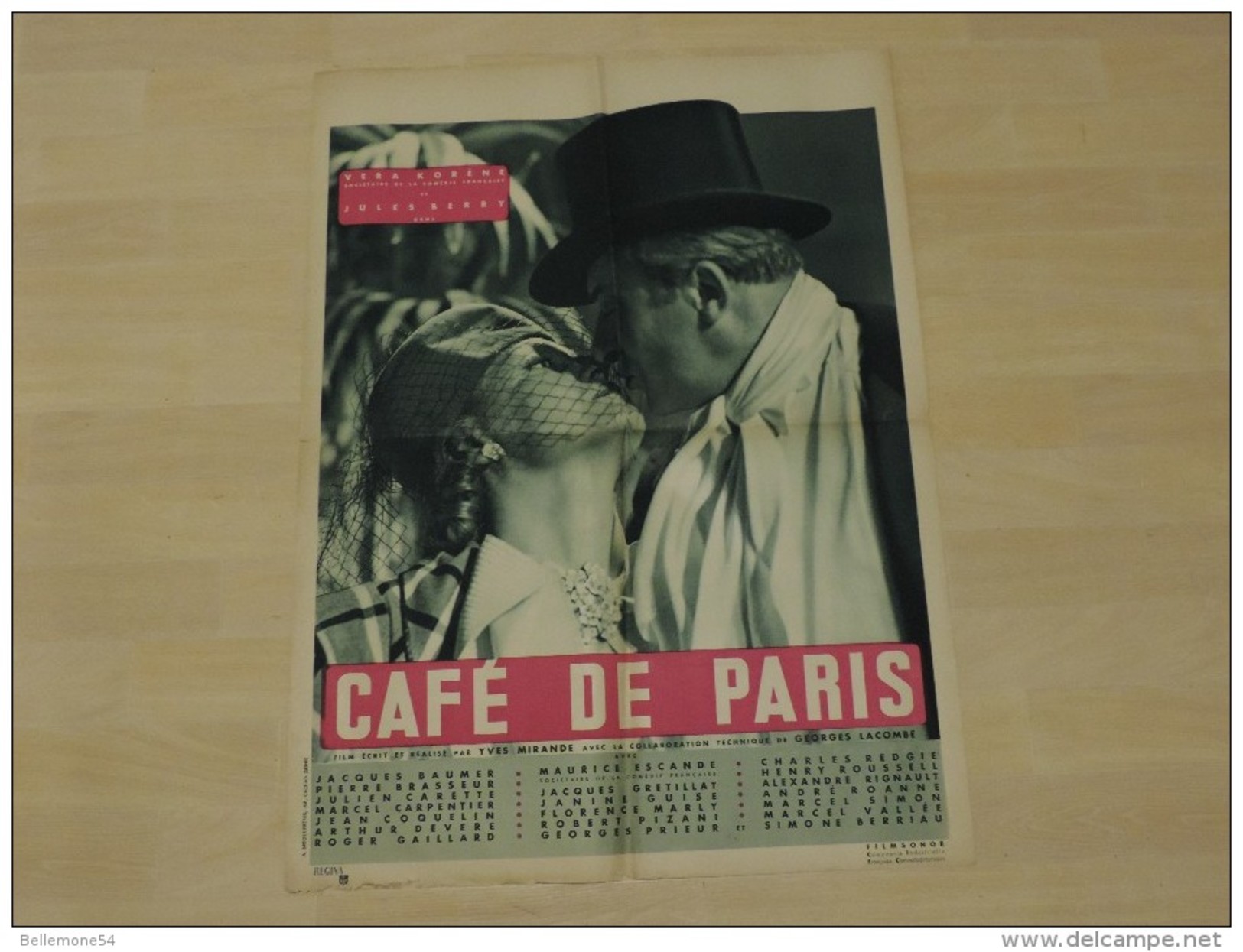 Affiche Originale De Cinéma Sortie En1938 Café De Paris-Yves Mirande-Jules Berry-Vera Koréne-Simone Berry - Manifesti