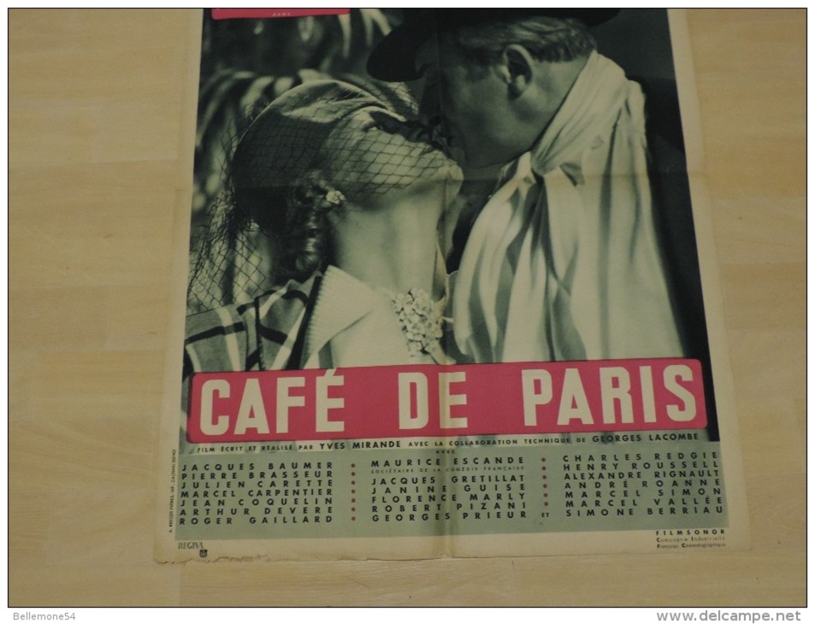 Affiche Originale De Cinéma Sortie En1938 Café De Paris-Yves Mirande-Jules Berry-Vera Koréne-Simone Berry - Manifesti