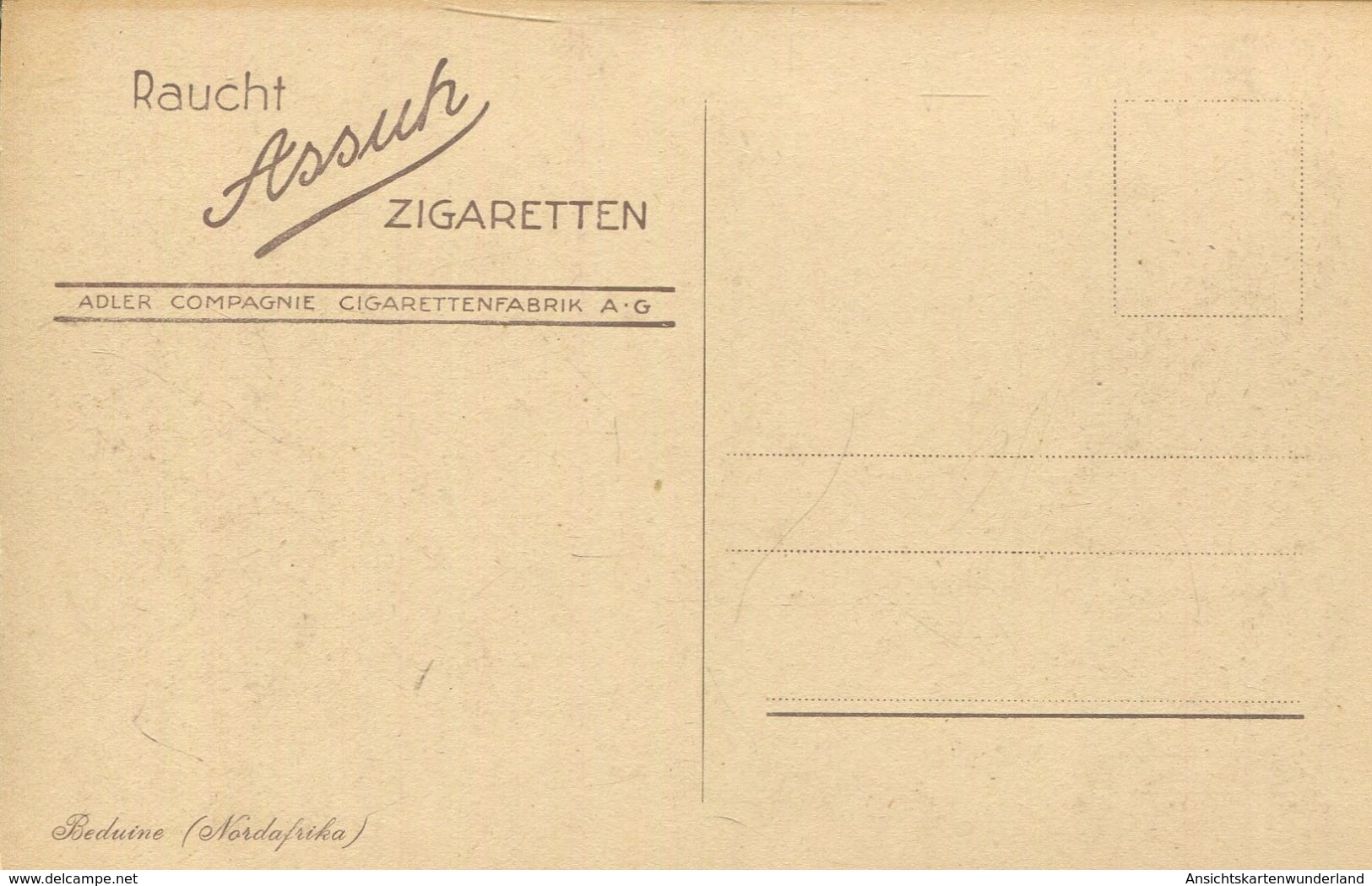 Beduine - Werbekarte Assuh Zigaretten (002342) - Zonder Classificatie
