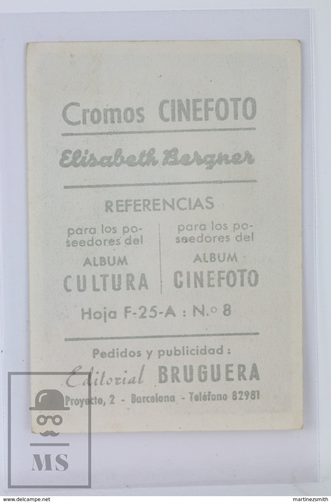 Old Trading Card/ Chromo Cinema/ Movie Topic - Actress: Elisabeth Bergner - Otros & Sin Clasificación