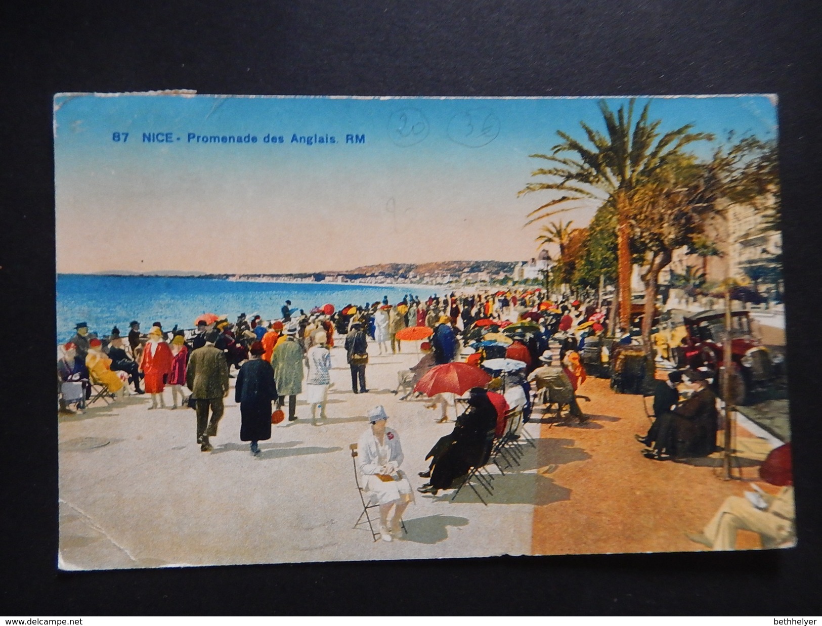 CPA (06) - RARE - 1929 - NICE - PROMENADE DES ANGLAIS  RM -  BELLE ANIMEE - COLOREE - R9696 - Other & Unclassified