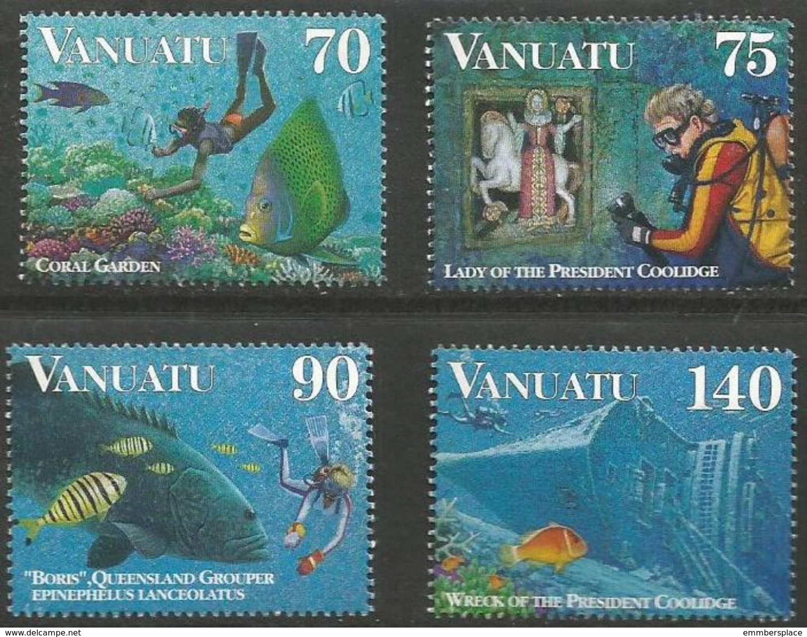 Vanuatu  - 1997 Coral Reefs Set Of 4  MNH **    SG 740-3  Sc 693-6 - Vanuatu (1980-...)