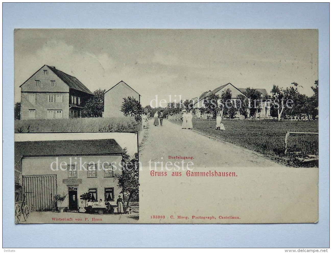 GERMANIA Gruss Aus GAMMELSHAUSEN Wirtschaft Henn Gasthaus DEUTSCHLAND AK Old Postcard - Goeppingen