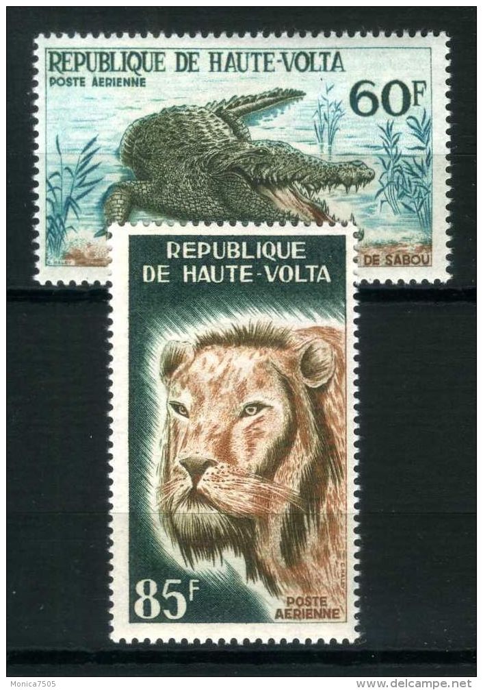 HAUTE-VOLTA ( AERIEN ) : Y&amp;T N°  25/26  TIMBRES  NEUFS  AVEC  TRACE  DE  CHARNIERE  TRES  LEGERE , A  VOIR . - Haute-Volta (1958-1984)