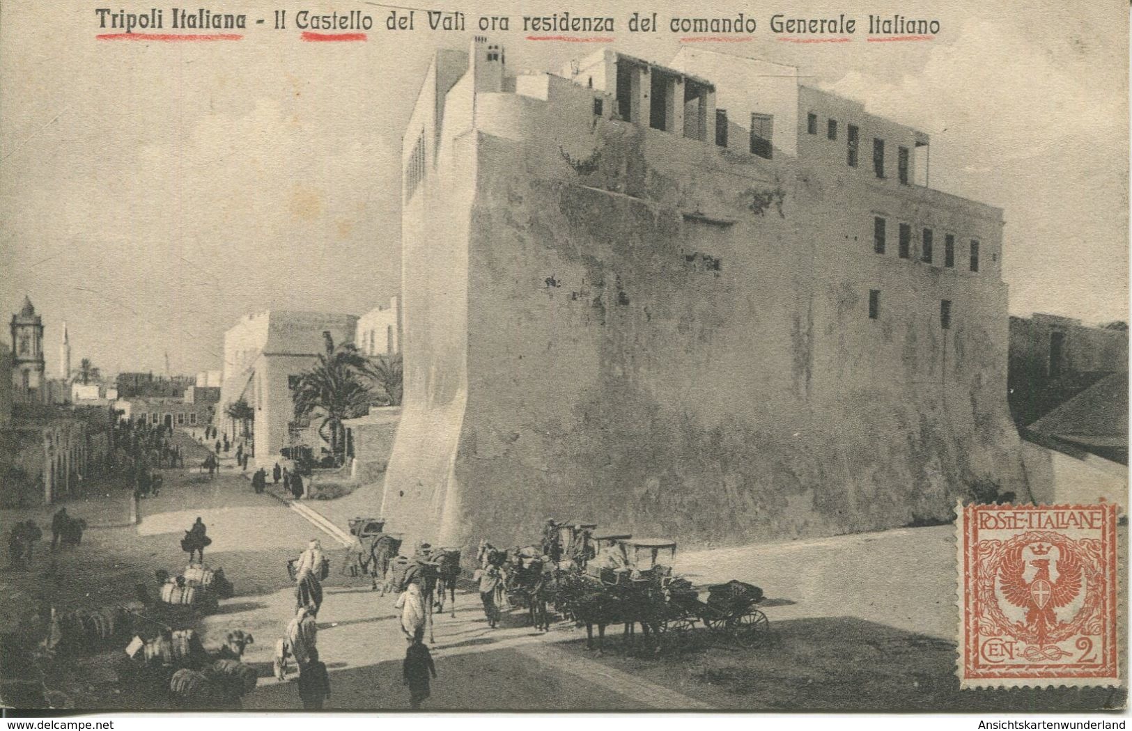 Tripoli Italiana - Il Castello Del Vali Ora Residenza Del Comando Generale Italiano 1912  (002358) - Libyen