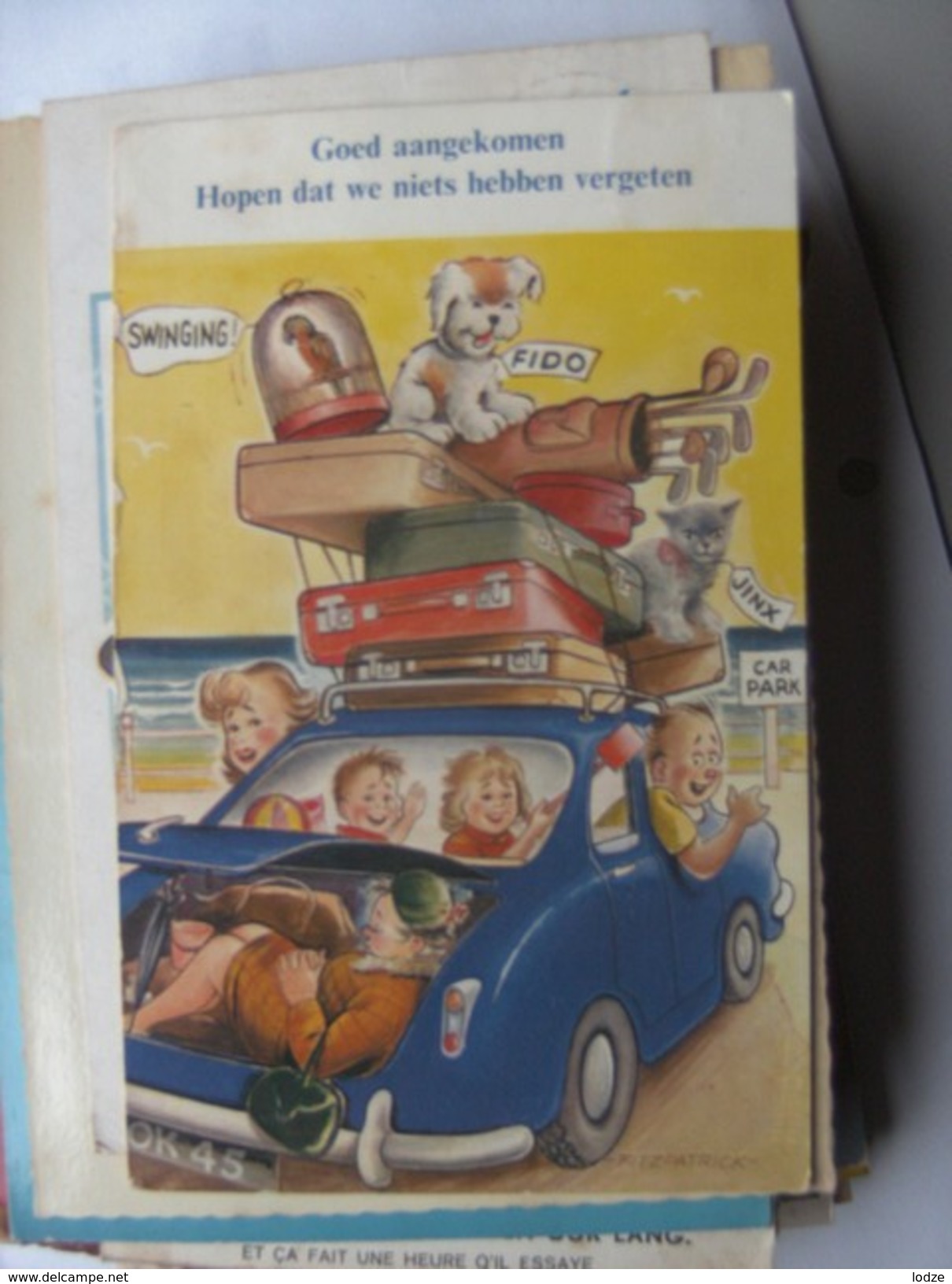 Kinderen Children Enfants Kinder On Vacation Children And Dog - Humorkaarten