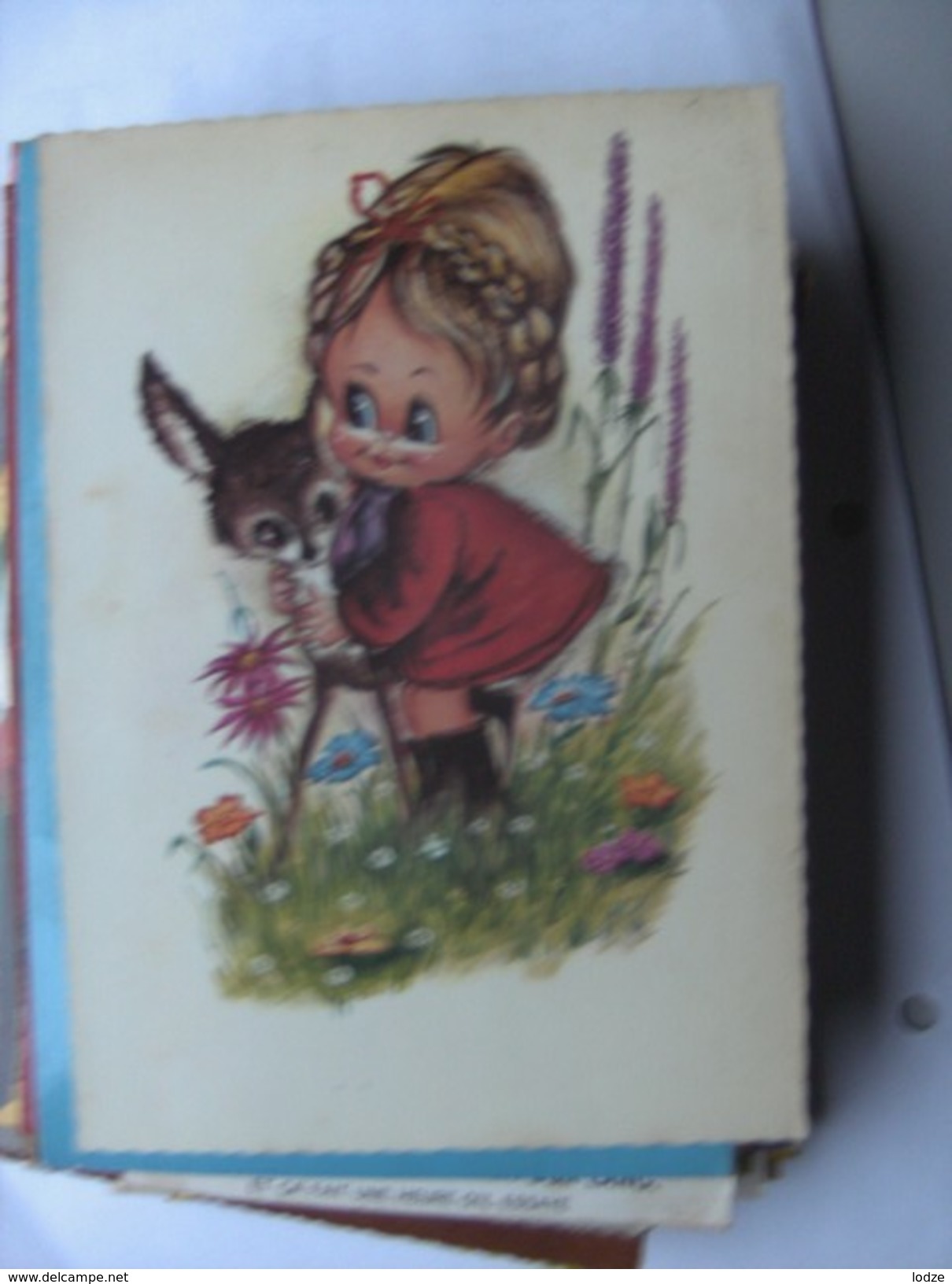 Kinderen Children Enfants Kinder Girl With Animal - Children's Drawings