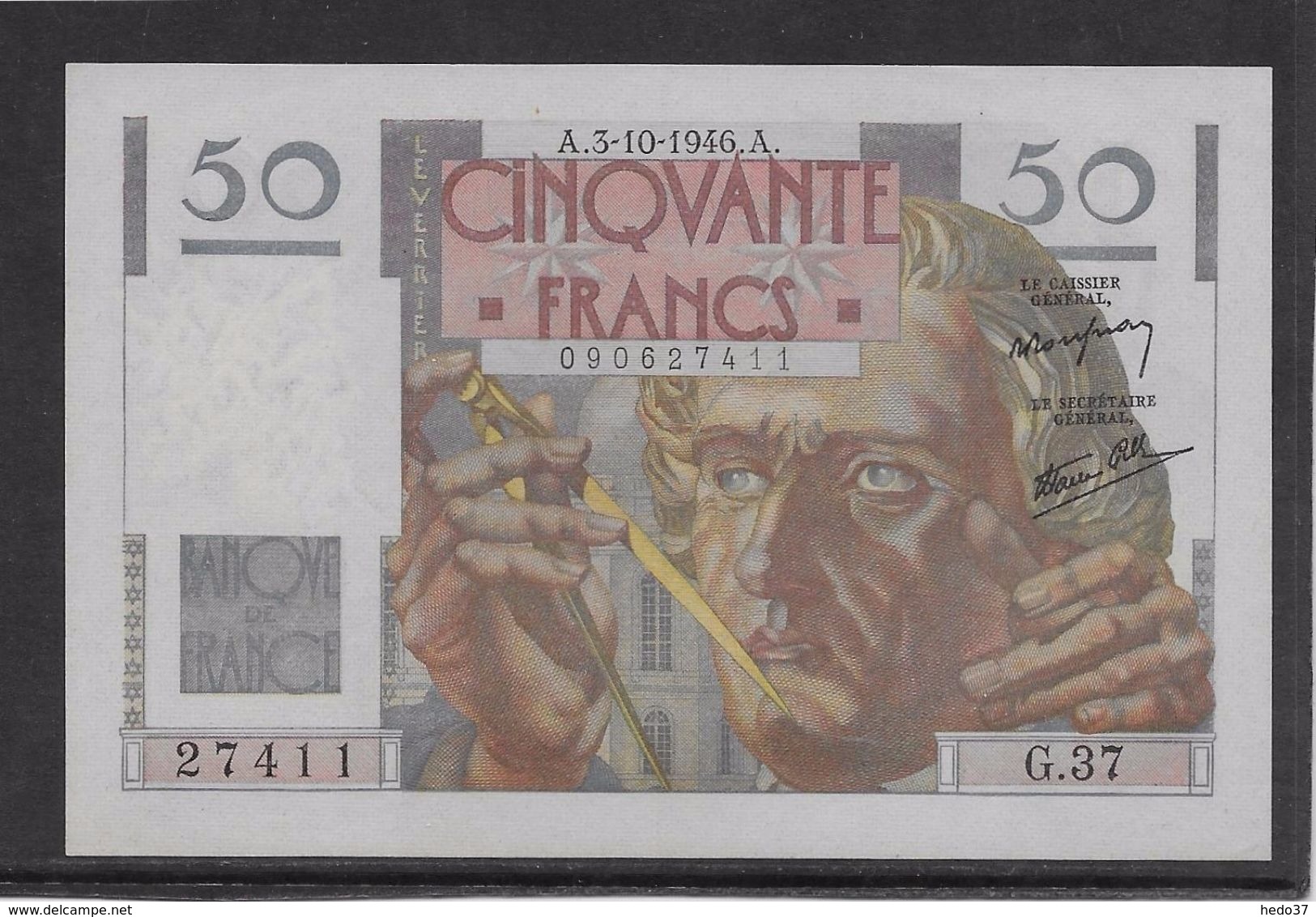 France 50 Francs Le Verrier - 3-10-1946 - Fayette N° 20-6 - SPL - 50 F 1946-1951 ''Le Verrier''