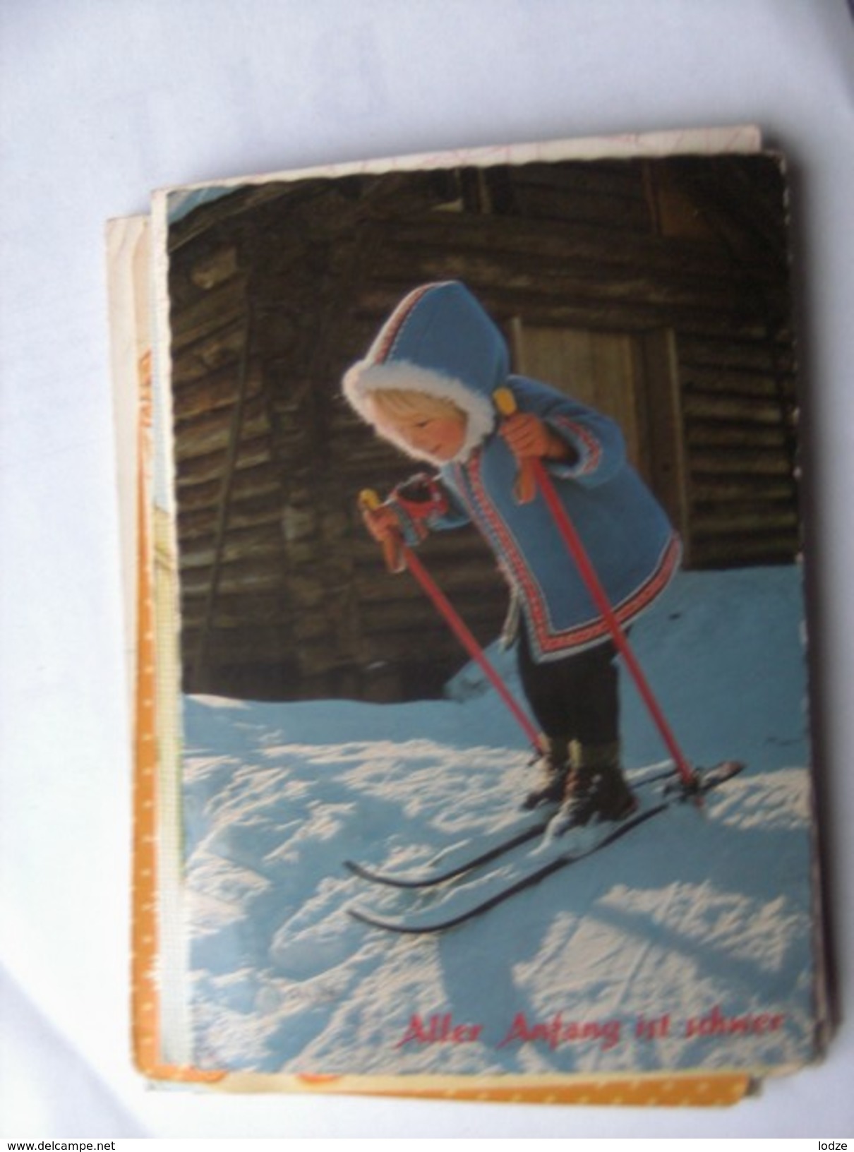 Kinderen Children Enfants Kinder Little Girl On Ski Skies - Andere & Zonder Classificatie