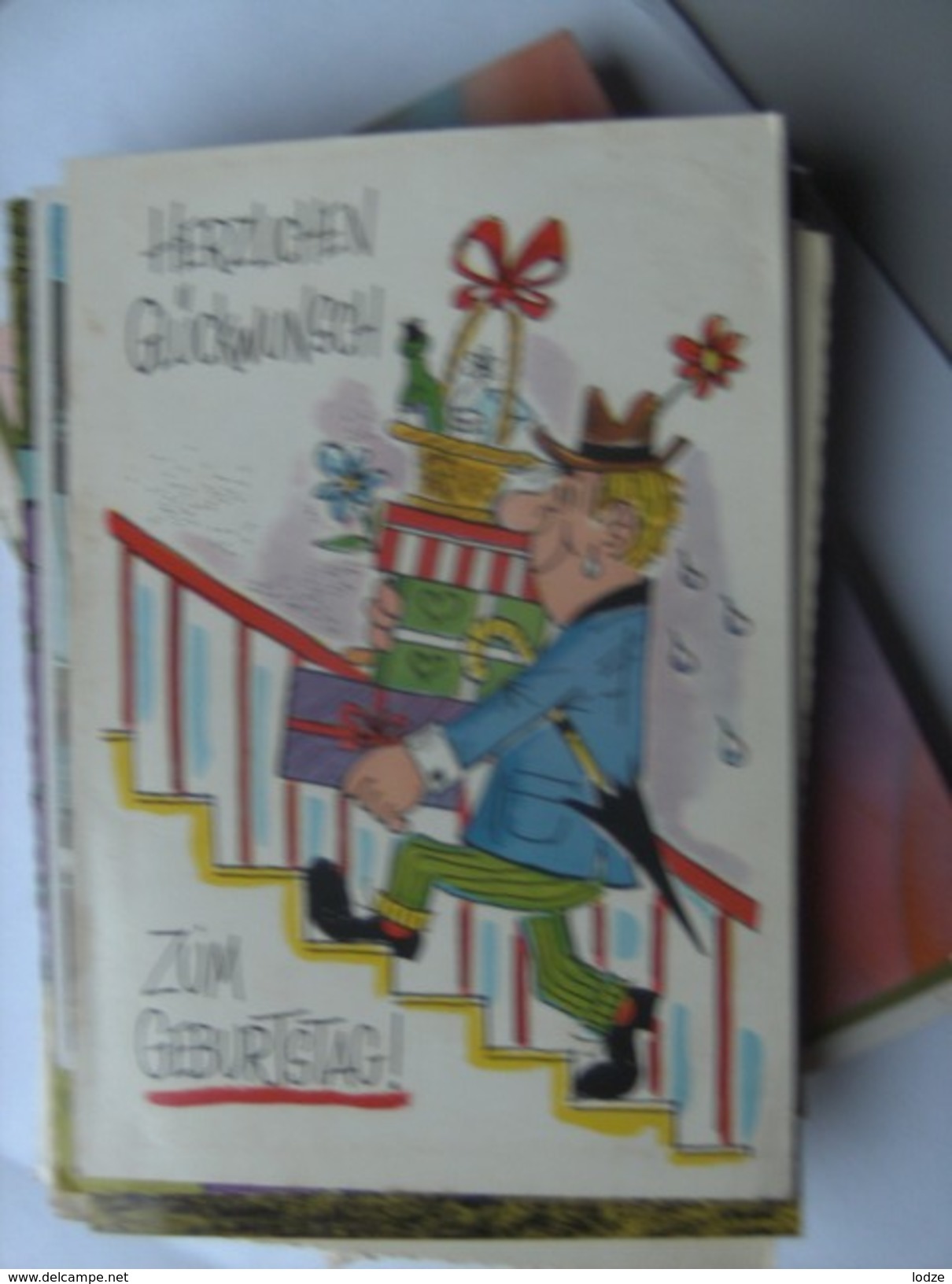 Humor Postcard Man On Stairs - Humor