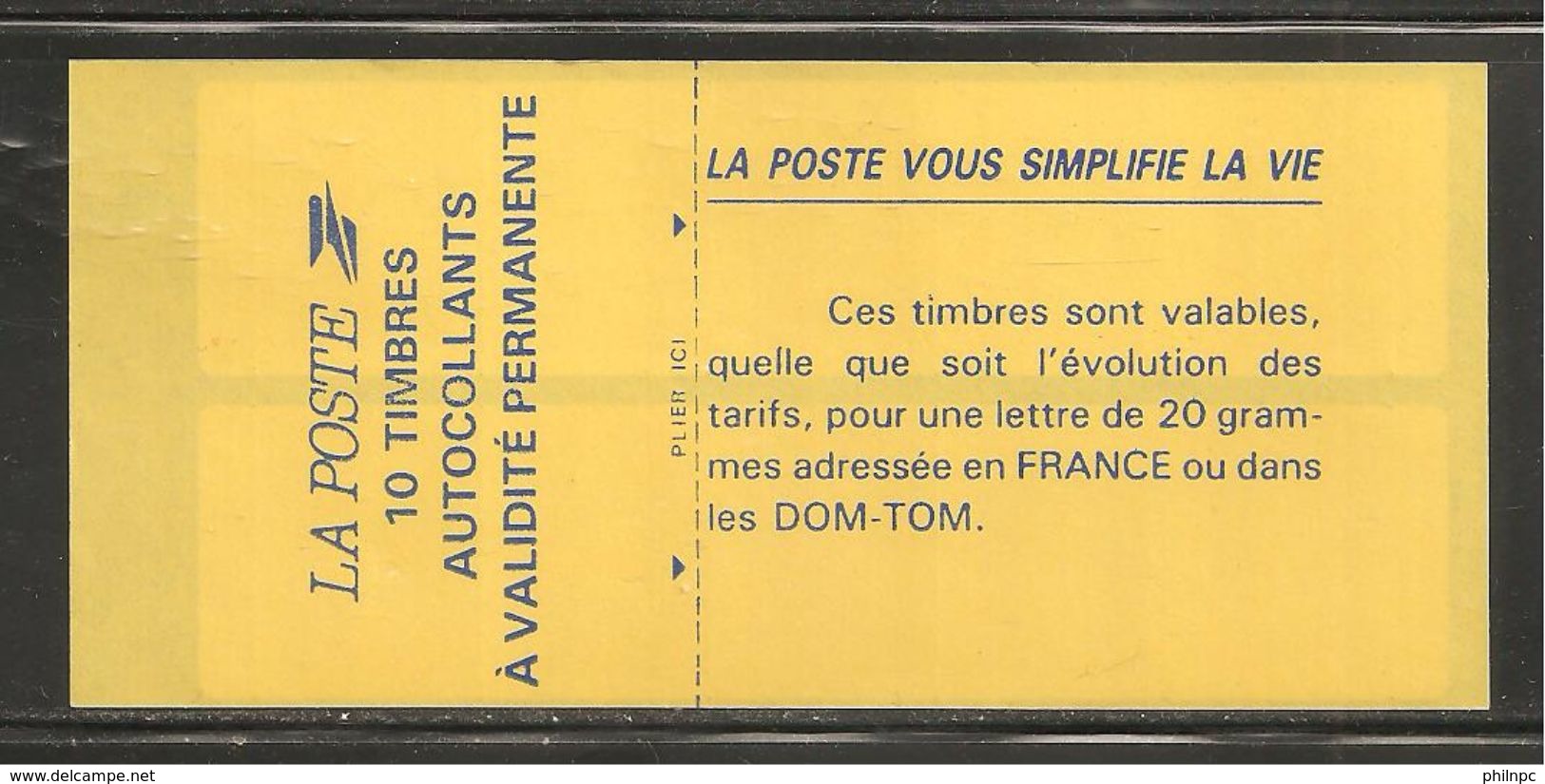 France, 2807-C1, Daté, Carnet Neuf **, Non Plié, TTB, Sagem, La Poste Vous Simplifie La Vie, Carnet Marianne De Briat - Autres & Non Classés