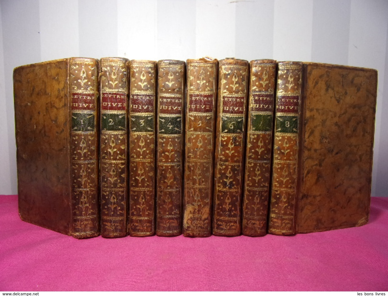 LETTRES JUIVES Ou Correspondance Philosophique Marquis D'Agens 8/8 Vols 1777 - Before 18th Century