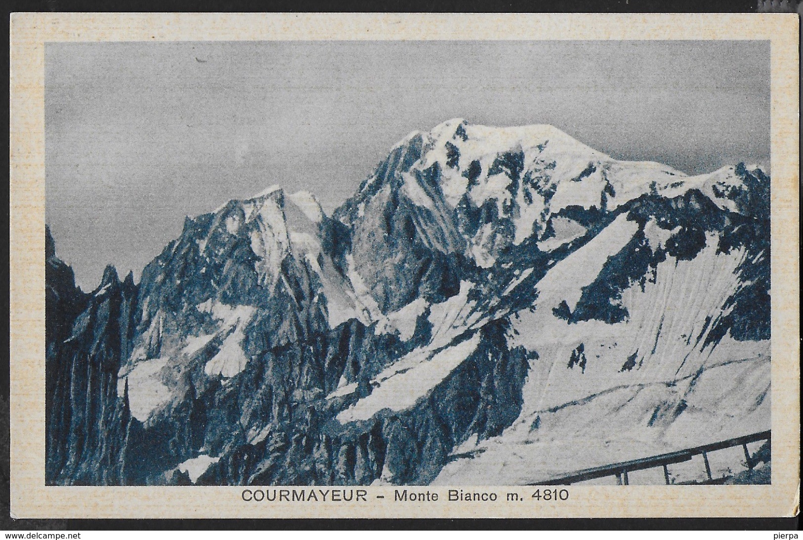 VAL D'AOSTA - COURMAYEUR - MONTE BIANCO - B/N ANNI '30 PICCOLO FORMATO - EDIZ. ALARIA - VIAGGIATA 1935 - Other & Unclassified