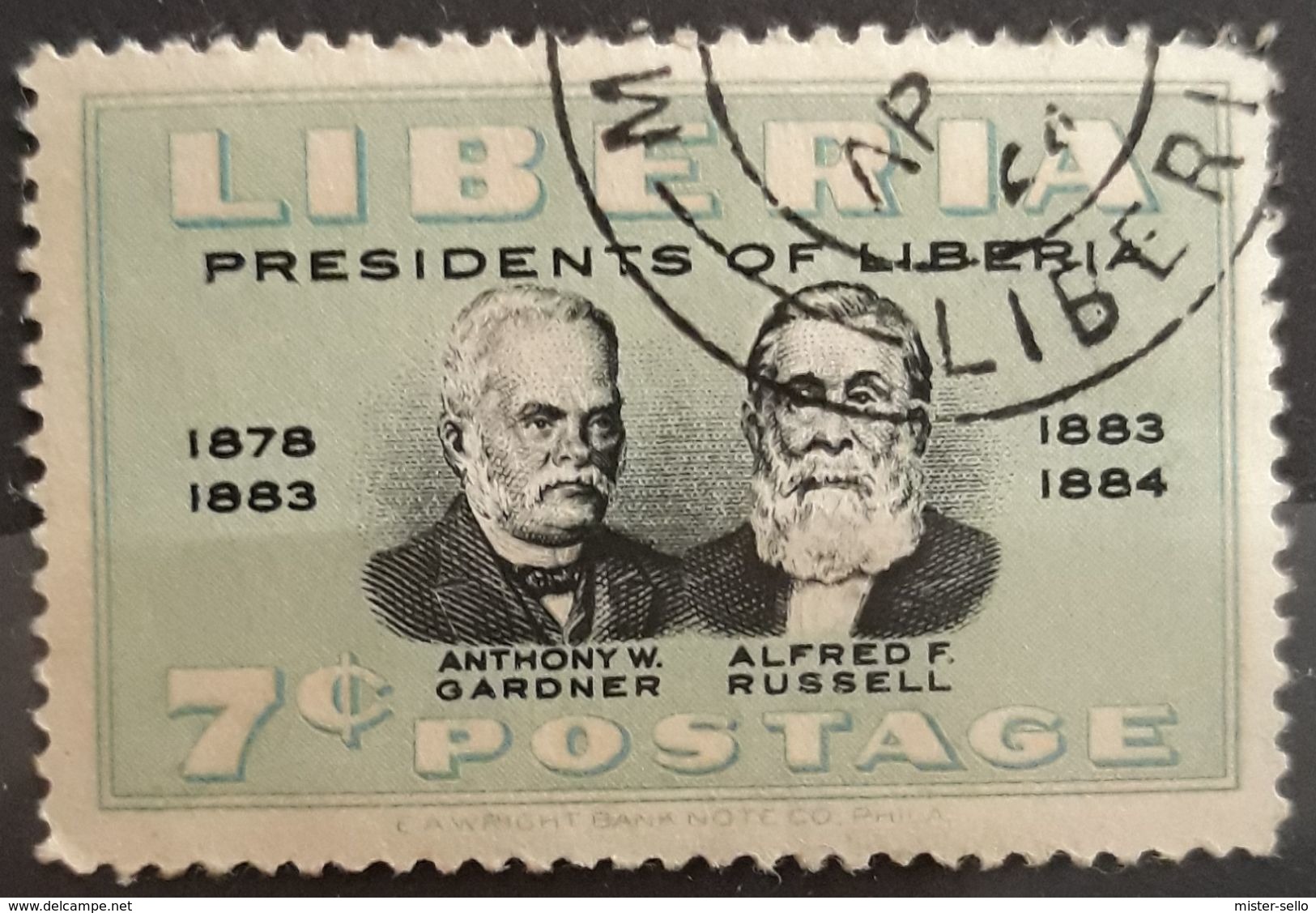 LIBERIA 1950 Liberian Presidents. USADO - USED. - Liberia