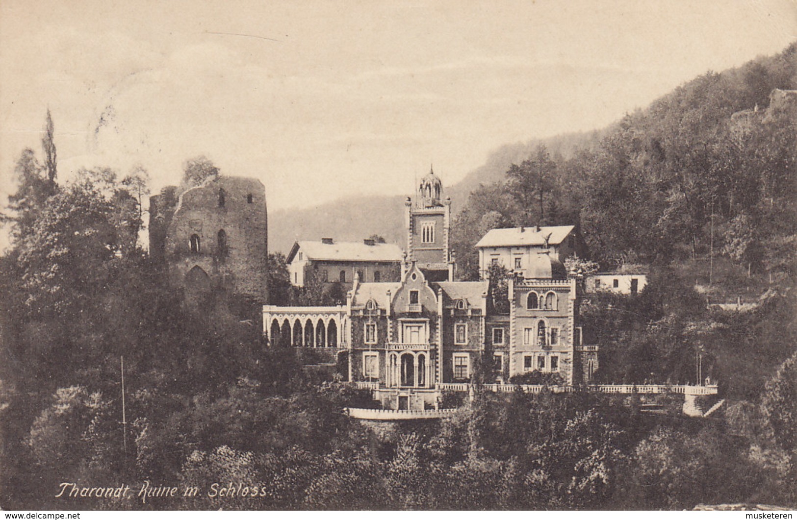 Germany PPC Tharandt, Ruine M. Schloss Verlag Oscar Rothe No. 102 THARANDT 1906 LEUTZSCH (2 Scans) - Tharandt