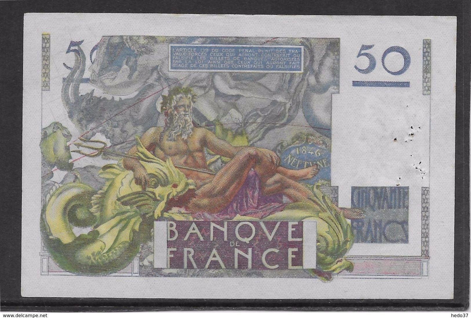 France 50 Francs Le Verrier - 2-10-1947 - Fayette N° 20-9 - TTB - 50 F 1946-1951 ''Le Verrier''