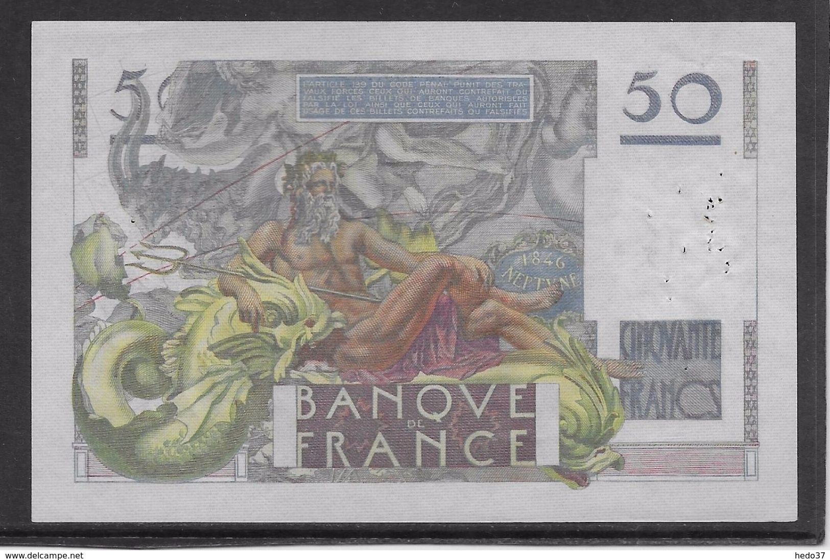 France 50 Francs Le Verrier - 1-2-1951 - Fayette N° 20-17 - TTB - 50 F 1946-1951 ''Le Verrier''