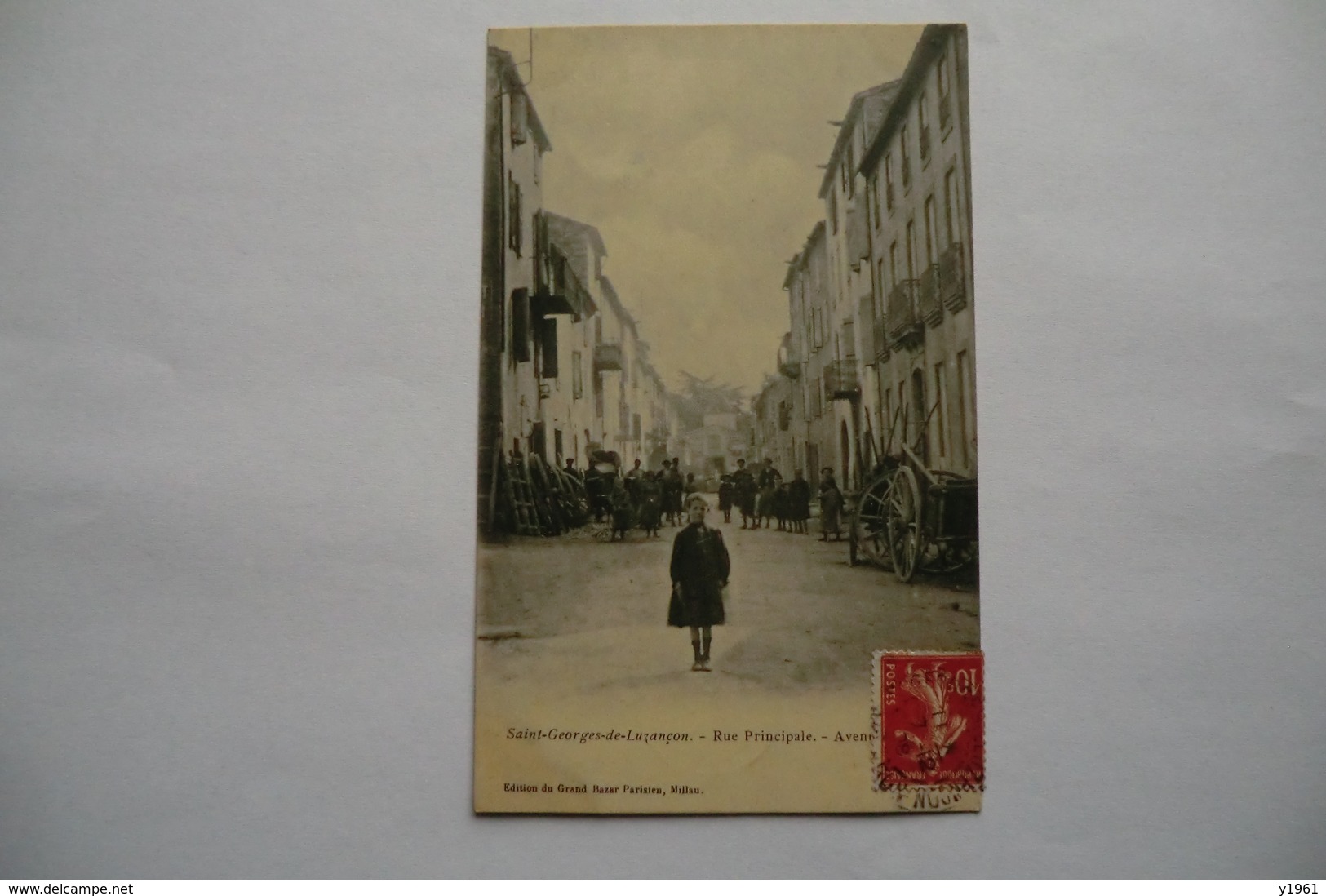 CPA 12 AVEYRON SAINT GEORGES DE LUZANCON. Saint Georges De Luzançon. Rue Principale. 1908. - Other & Unclassified