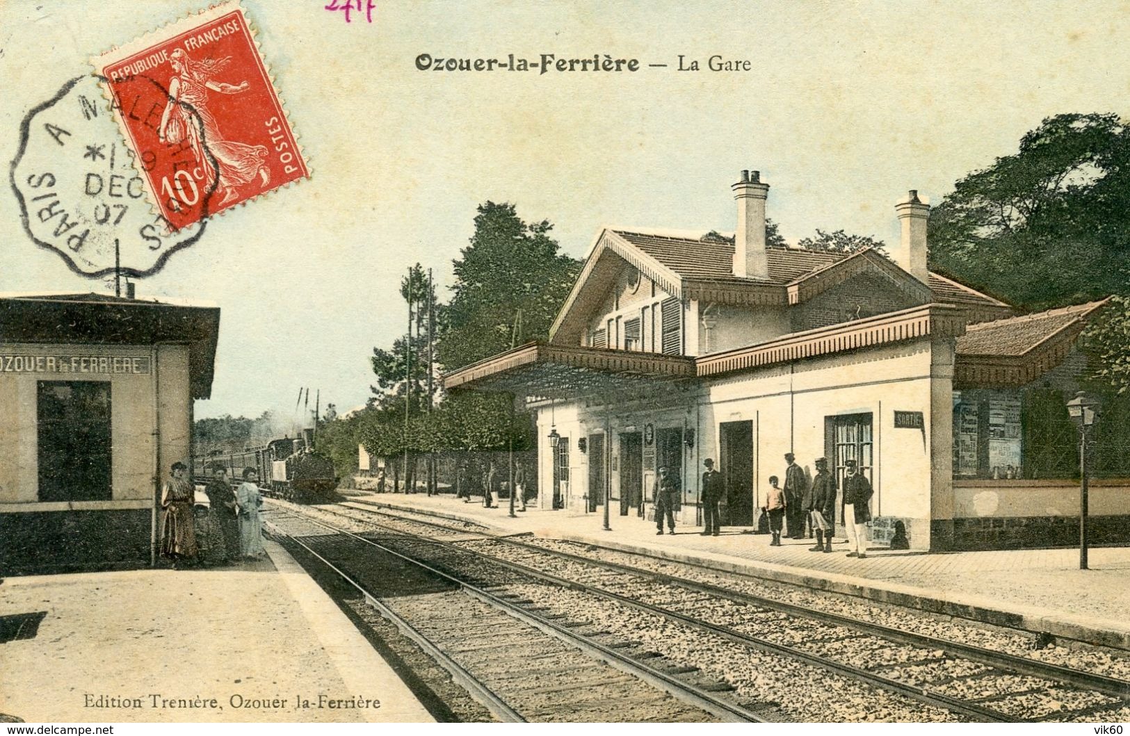 77  OZOUER LA FERRIERE  LA GARE ANIMEE - Autres & Non Classés