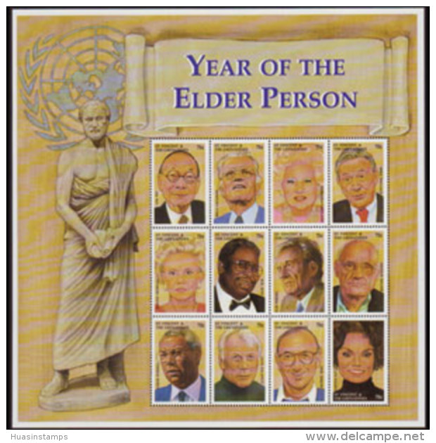 ST.VINCENT 1999 - Scott# 2726 Sheet-Older Persons MNH - St.Vincent (1979-...)