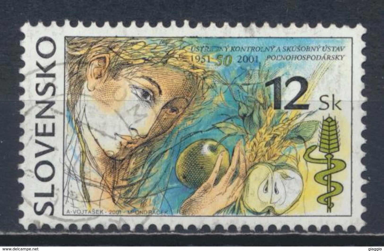 °°° SLOVENSKO - Y&T N°343 - 2001 °°° - Used Stamps