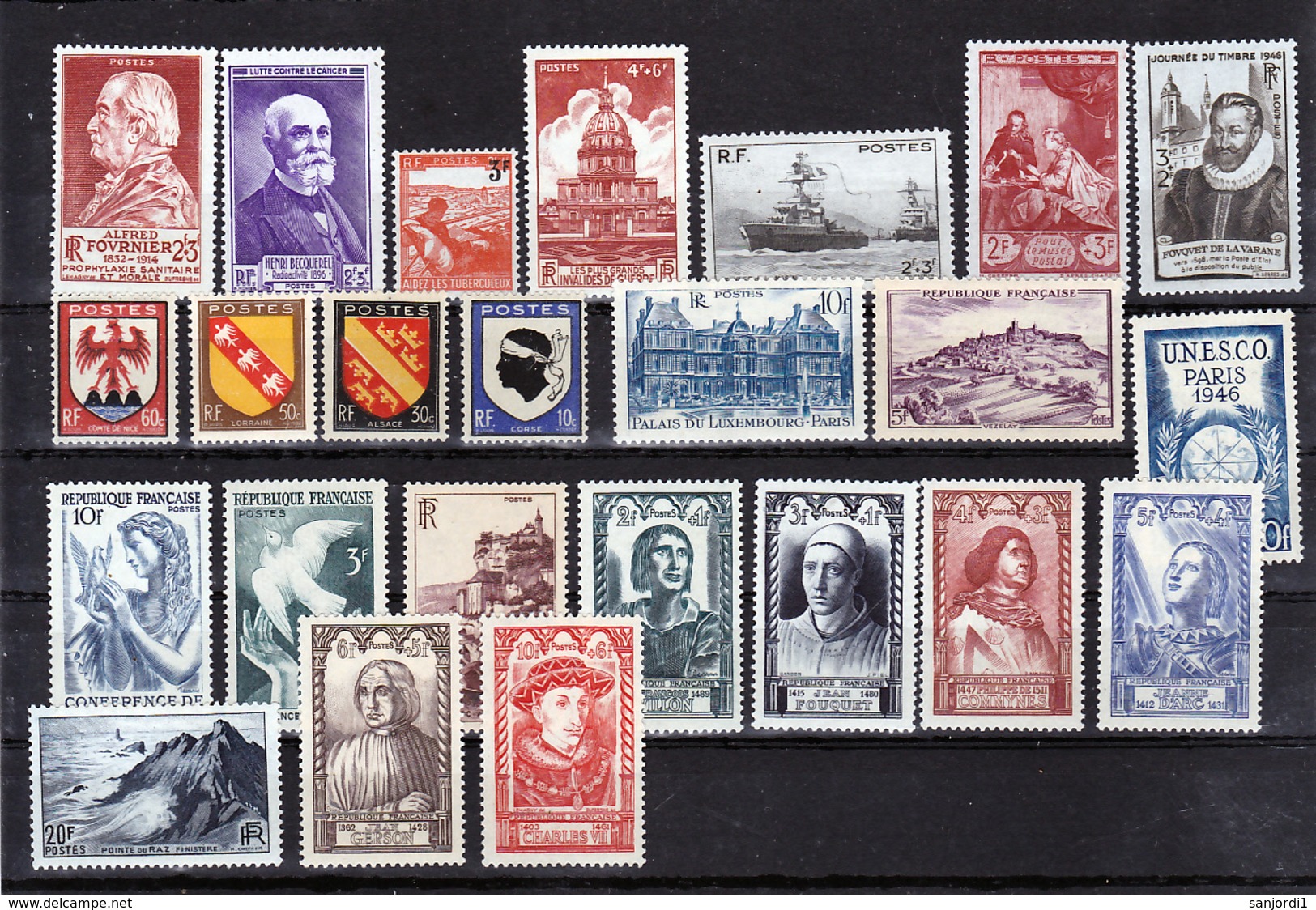 France 1946 748 771 Poste Neuf ** TB MNH SiN CHARNELa Cote 26 - 1940-1949