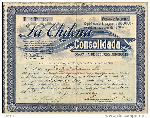 LA CHILENA CONSOLIDADA 1926 - Industrie