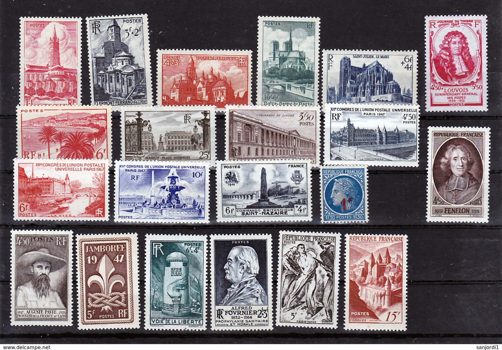 France 1947 772 792 Poste Neuf ** TB MNH SiN CHARNELa Cote 36 - 1940-1949