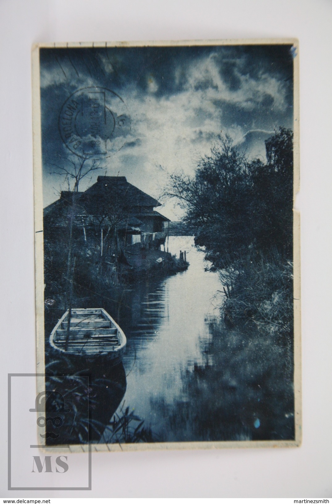 Old 1913 Japan Postcard - House And Boat Near The River - Otros & Sin Clasificación