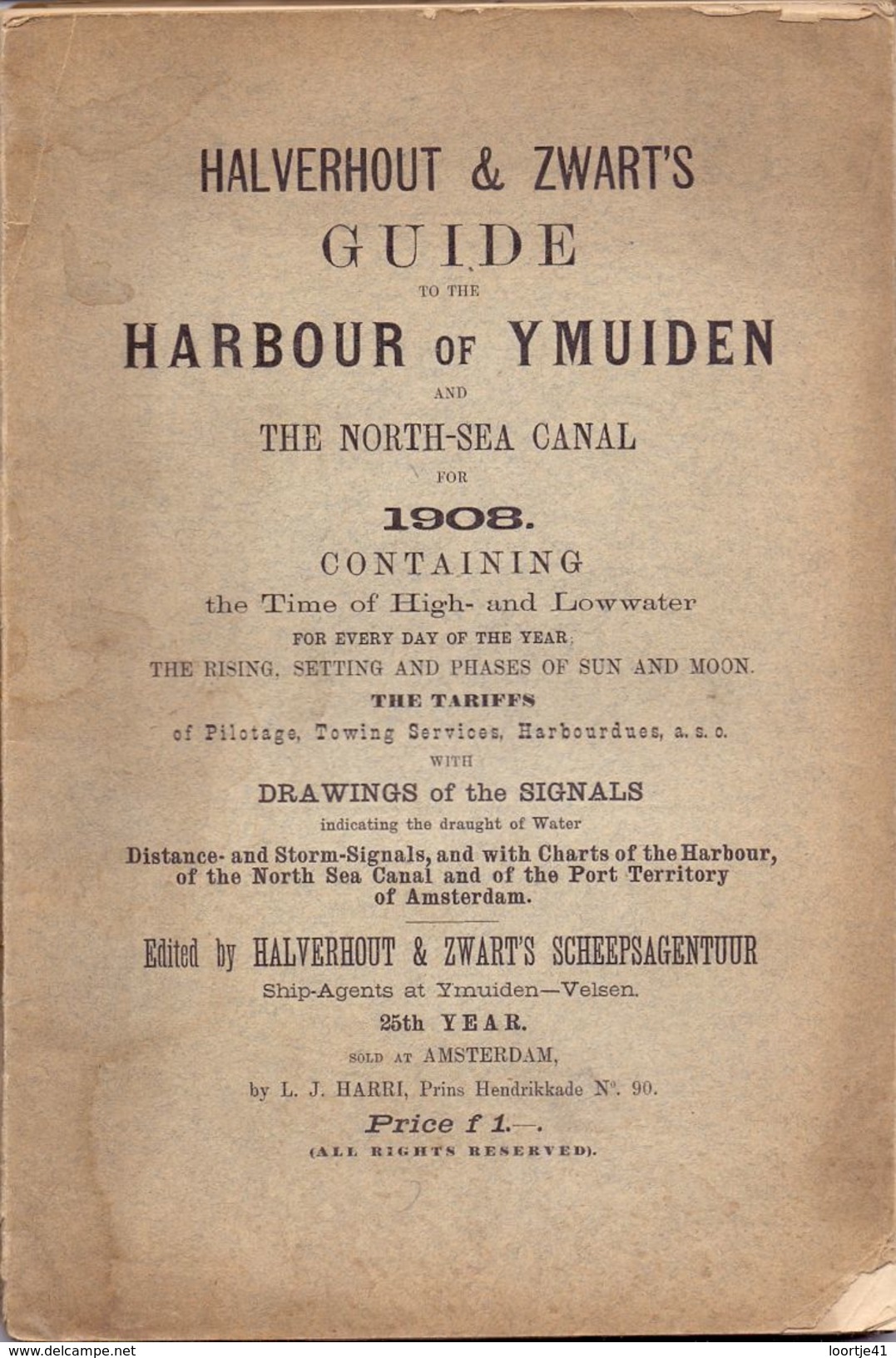 Halverhout & Zwart's Guide Harbour Of IJmuiden 1908 + Kaarten - Maps + Pub Reclame - Travaux Publics