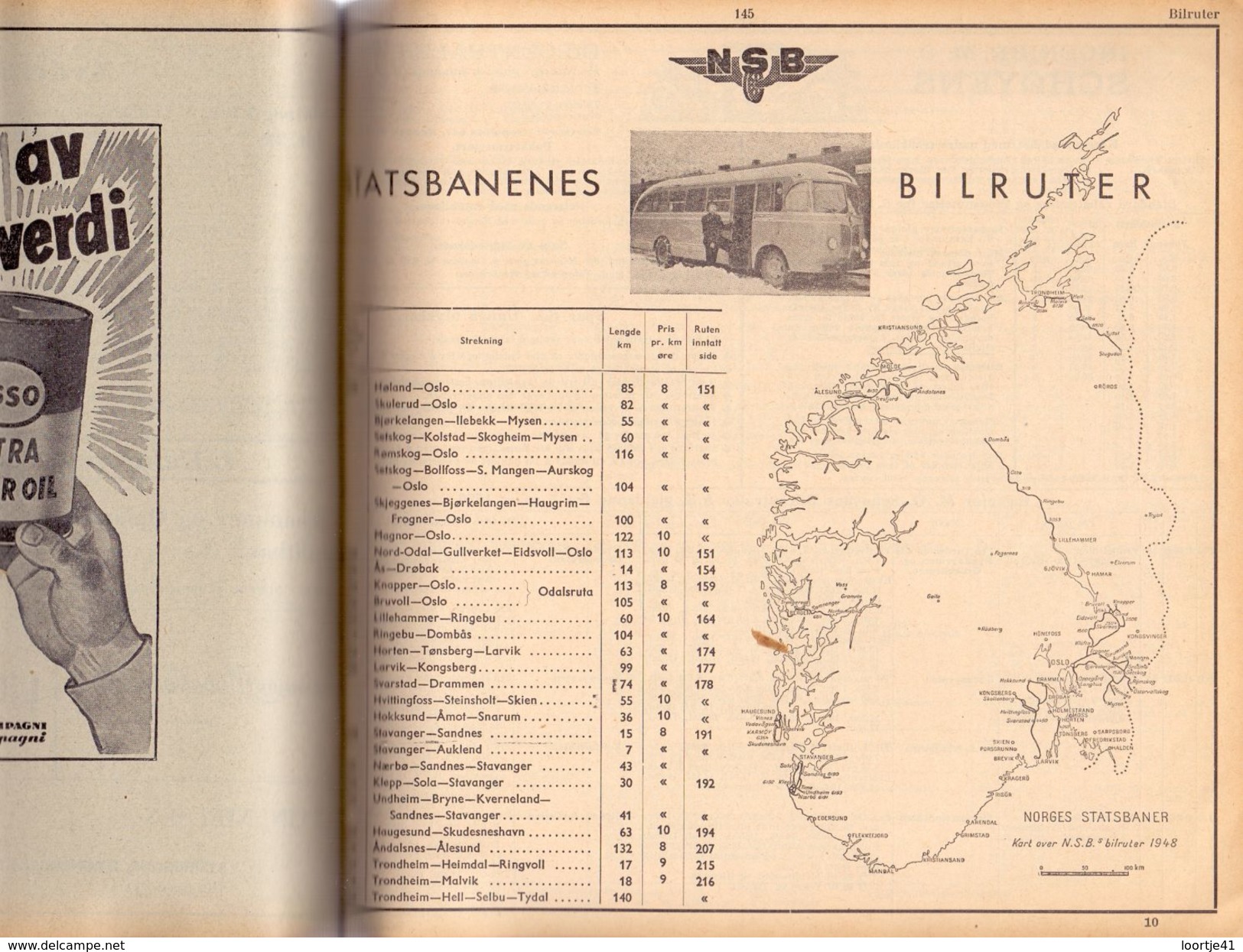 Dienstregeling Horaire Chemins De Fer - Treingids - Rutebok For Norge - Noorwegen 1950 - Europe