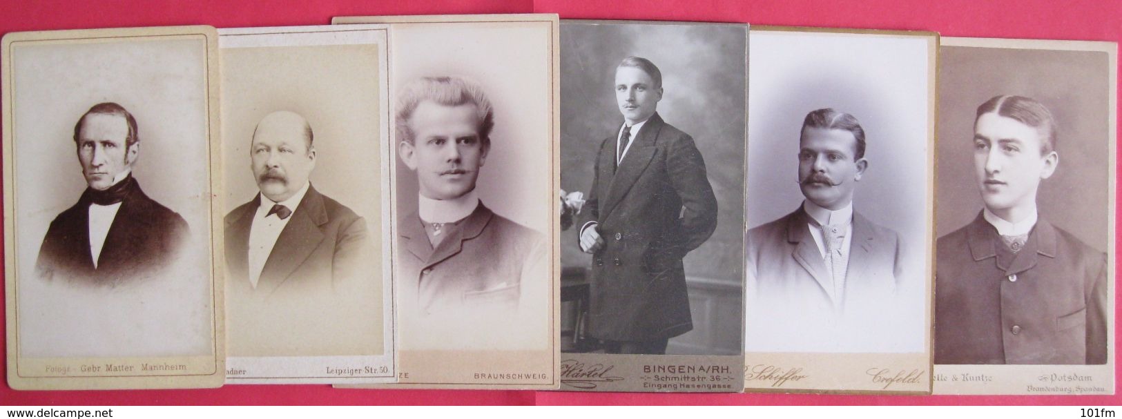 Lot Of 6 Male Kabinet Photographs - Early 1900 - Fotografie