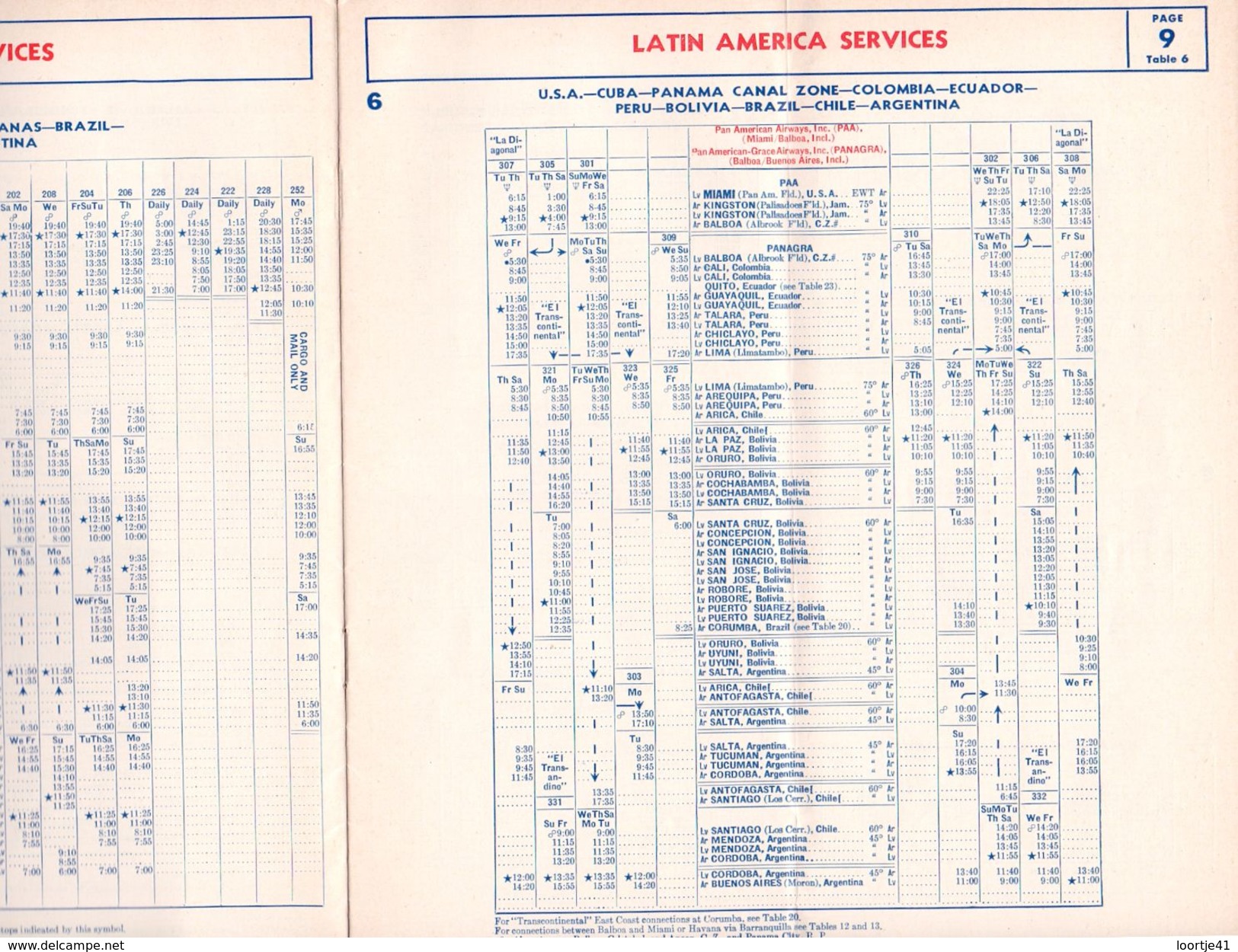 Dienstregeling Horaires Vliegtuigmaatschappij  - Time Tables Pan American World Airways - 1945 - Europe