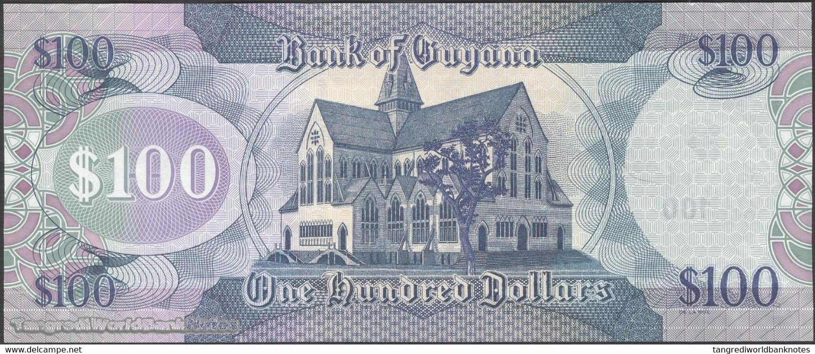 TWN - GUYANA 36b2 - 100 Dollars 2012 Prefix B/62 - Signatures: Williams & A. Singh UNC - Guyana