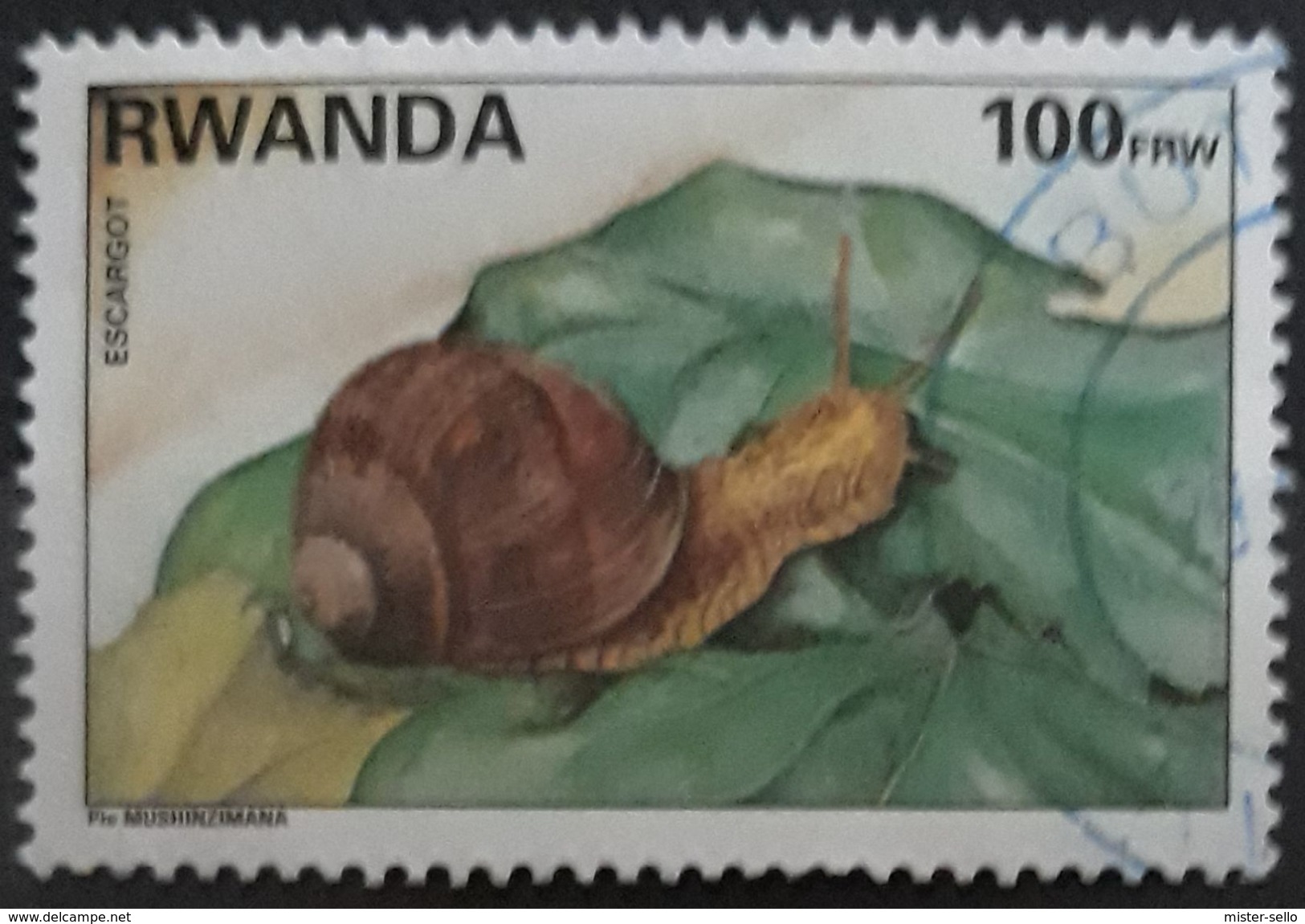 RWANDA 1995 Native Animals. USADO - USED. - Gebruikt