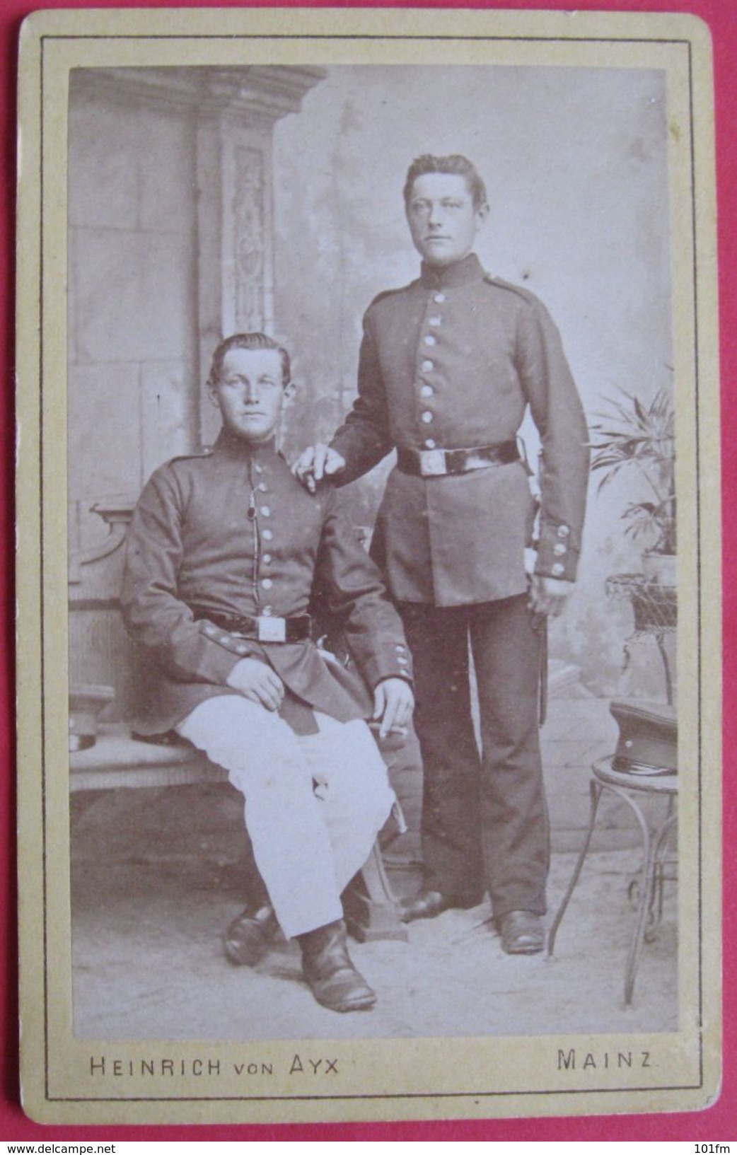 Old Kabinet Photo - German Soldiers, Mainz, Heinrich Von Ayx - Fotografía