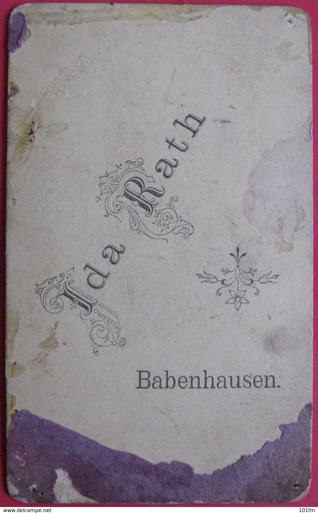 Old Kabinet Photo - German Soldier, Babenhausen, Ida Rath - Photographie