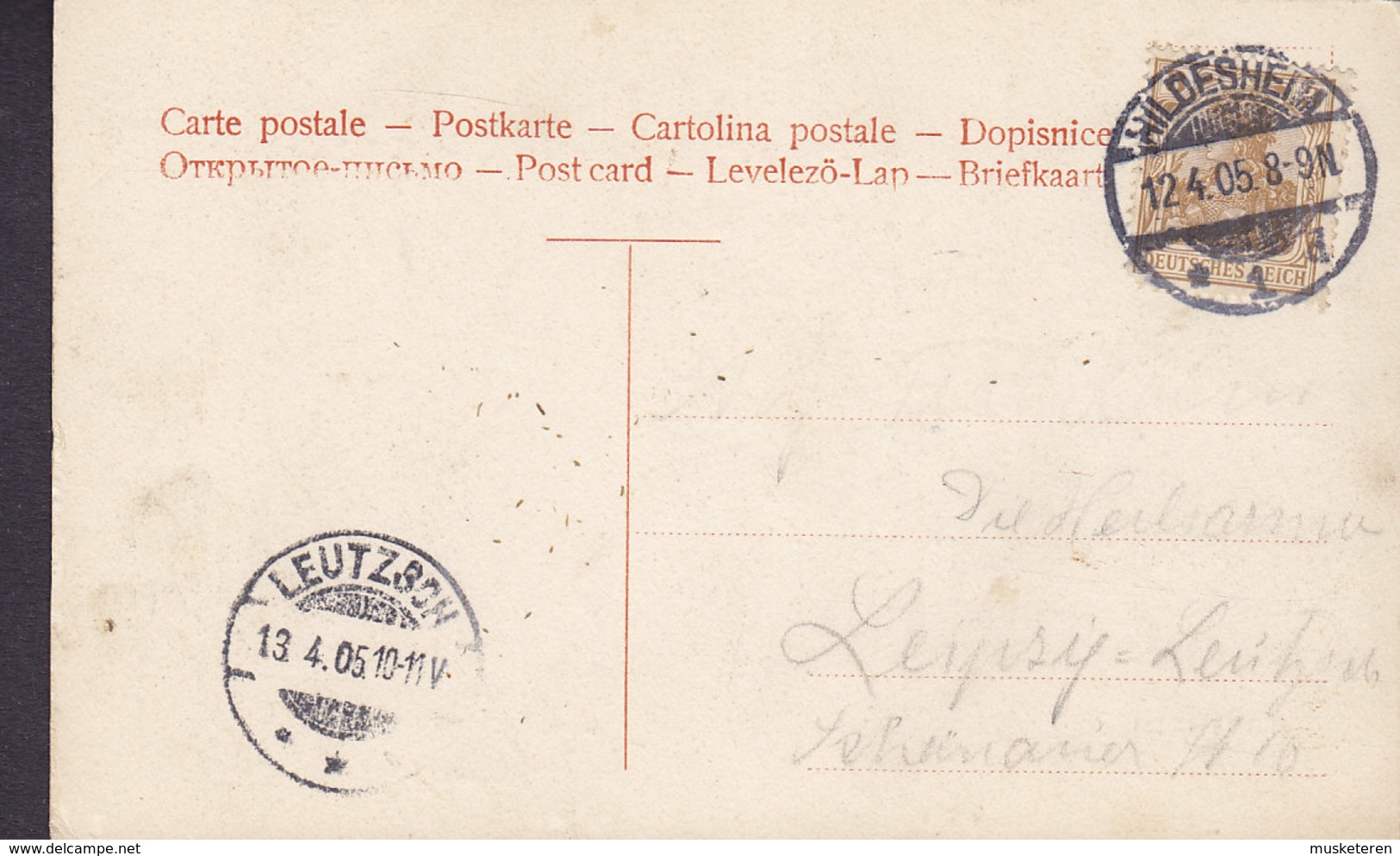Germany PPC Northeim Markt Dr. Trenkler Co. 1905 1905 Nth. 3 HILDESHEIM 1905 LEUTSCH (2 Scans) - Northeim