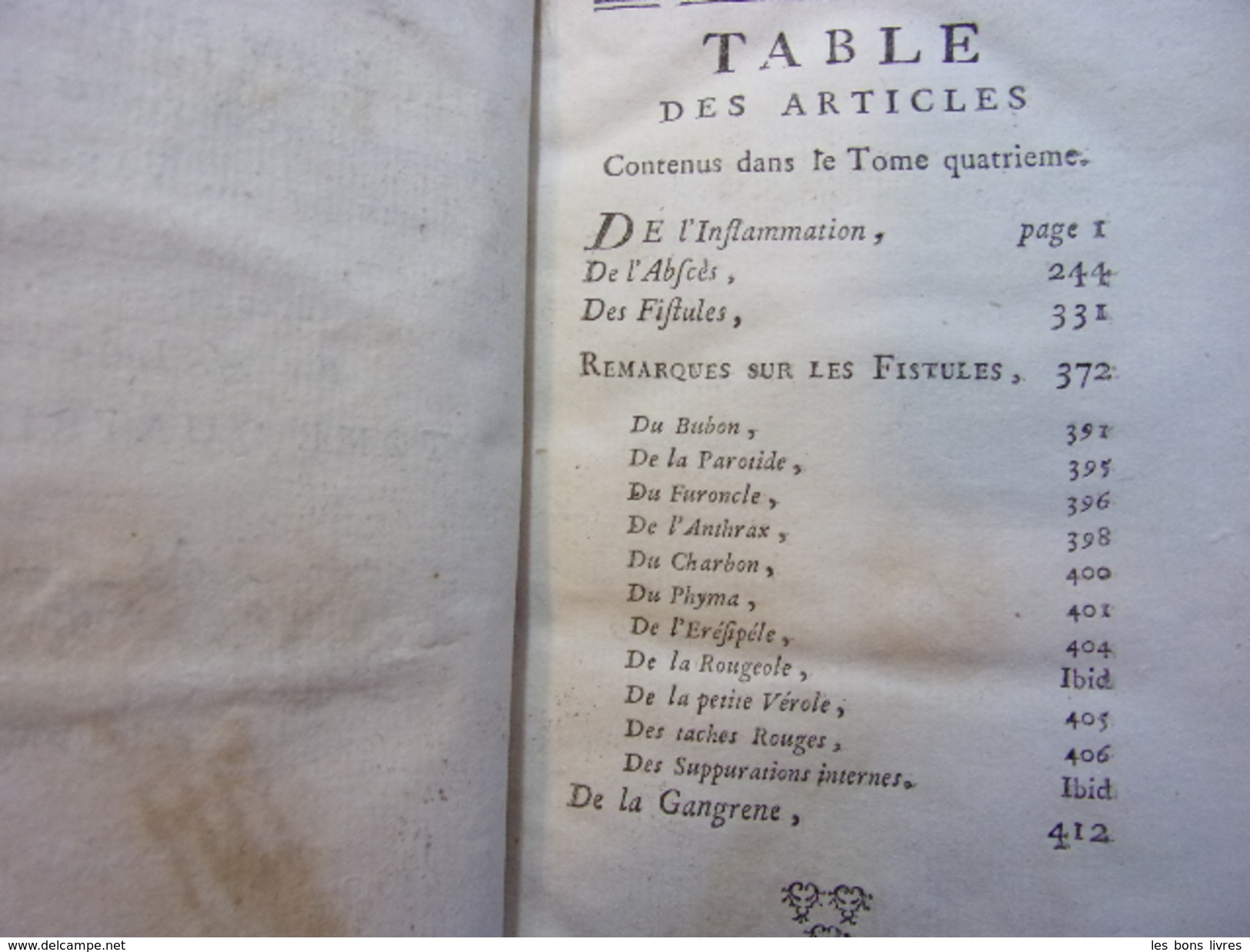 Chirurgie D'Herman Boerhaave. Inflammation, Abcès, Fistules, Gangrène.... 1768 - Jusque 1700