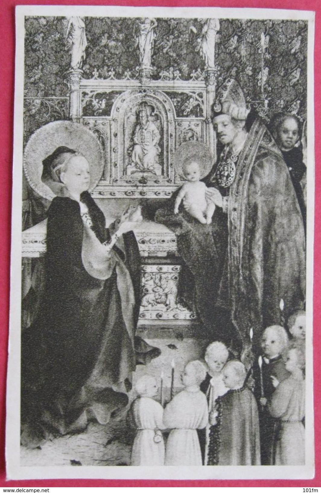 POPE WITH BABY JESUS, HOLY CARD 1938 - Pausen