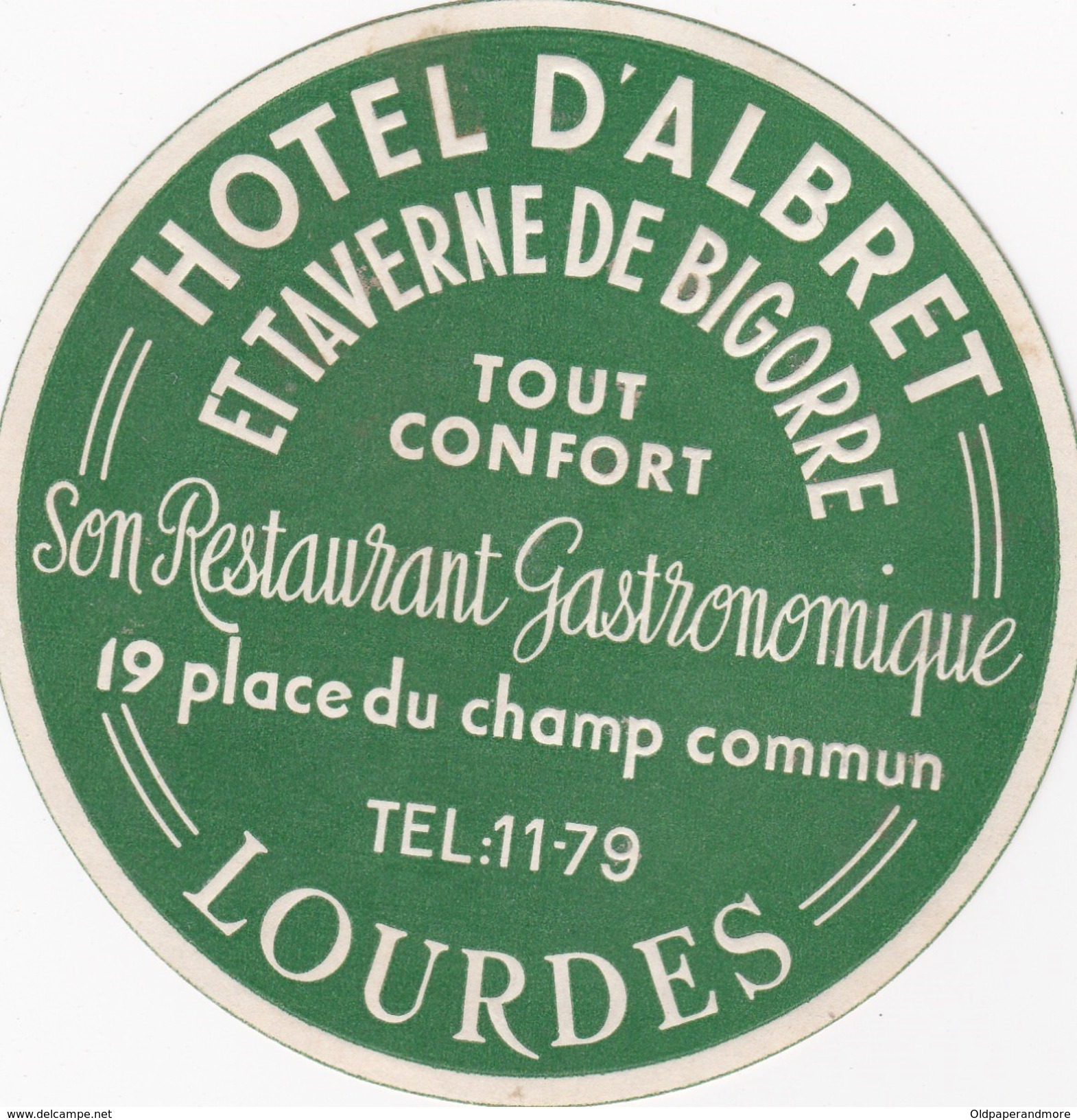 FRANCE  -  HOTEL LUGAGGE  LABEL - HOTEL D'ALBRET - LOURDES - Hotel Labels