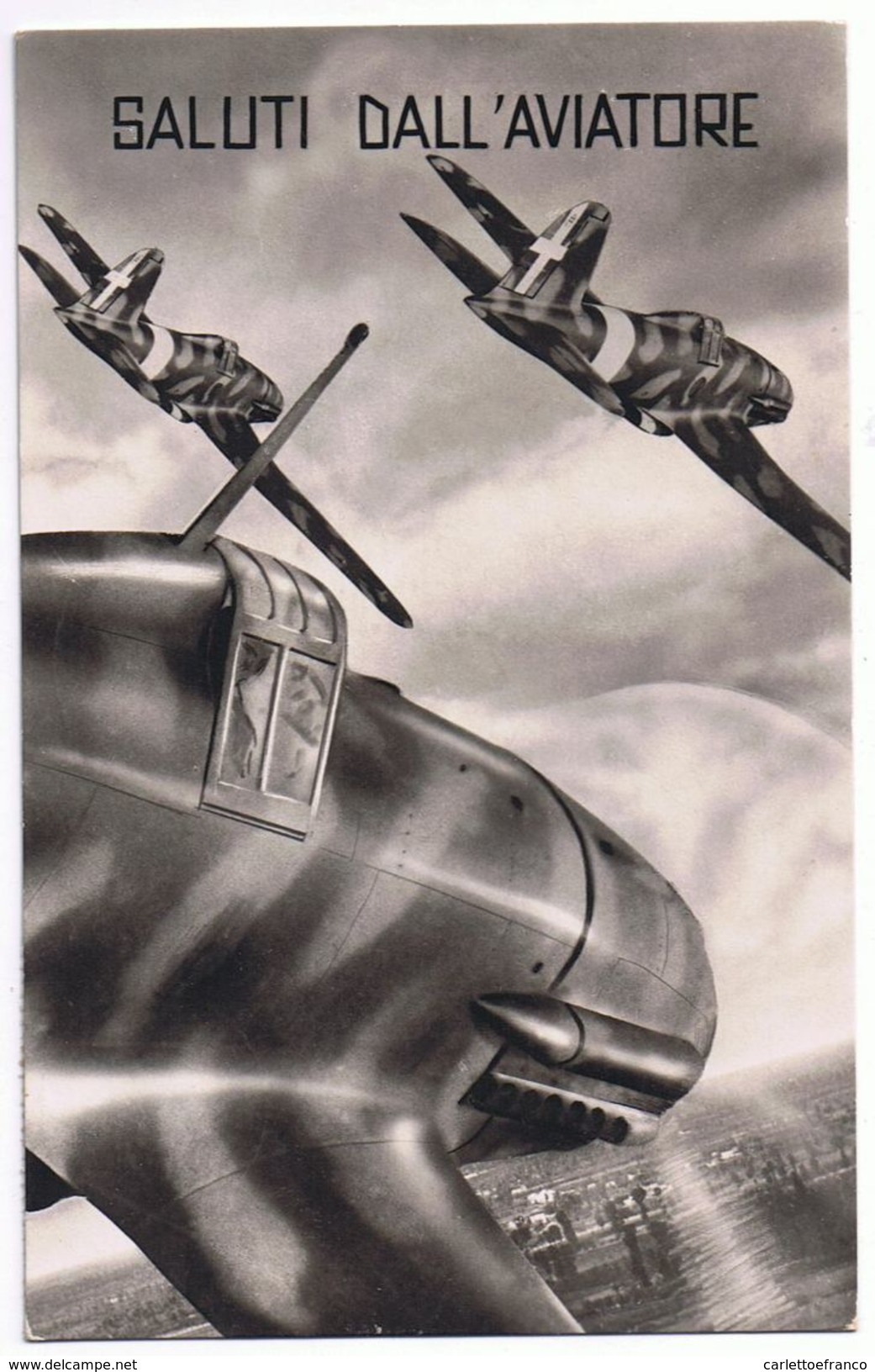 Saluti Dall' Aviatore - Viaggiata 1952 Ma Immagine Del Periodo WW II - 1939-1945: 2a Guerra