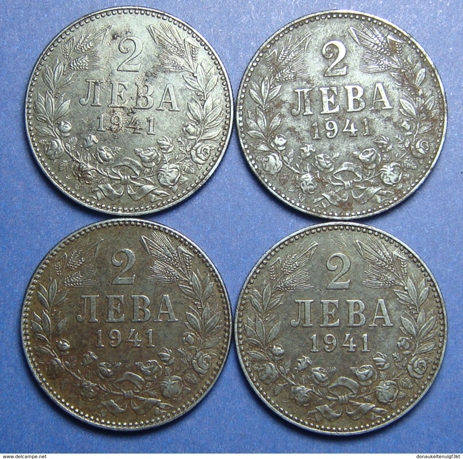 BULGARIA - GERMANY LOT OF 4 X 2 LEVA 1941 IRON BETTER QUALITY - Bulgaria