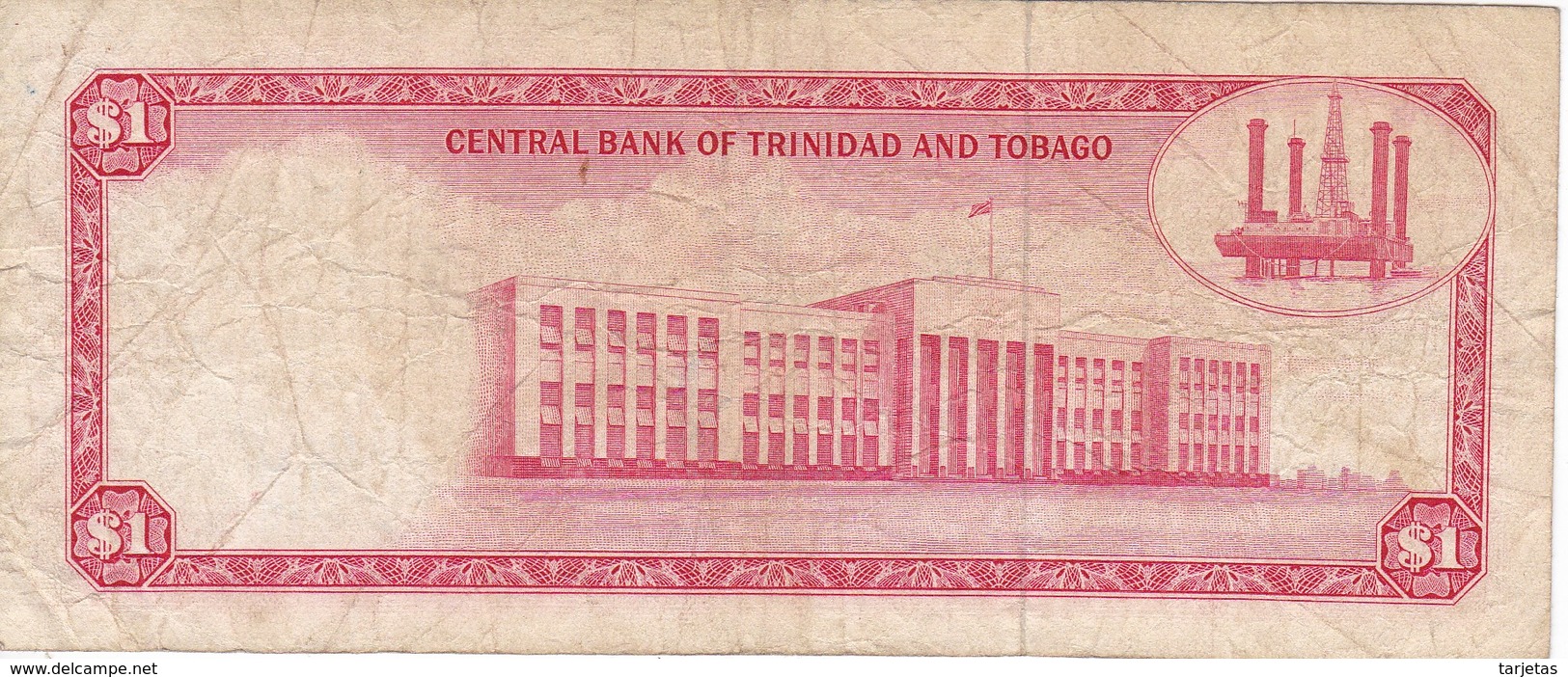 BILLETE DE TRINIDAD Y TOBAGO DE 1 DOLAR DEL AÑO 1964 (BANKNOTE) BIRD-PAJARO - Trindad & Tobago