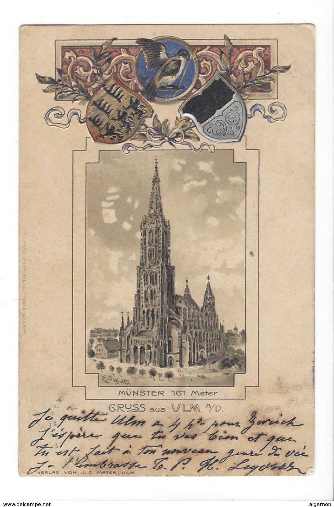 18481 - Gruss Aus Ulm Münster Armoiries - Ulm